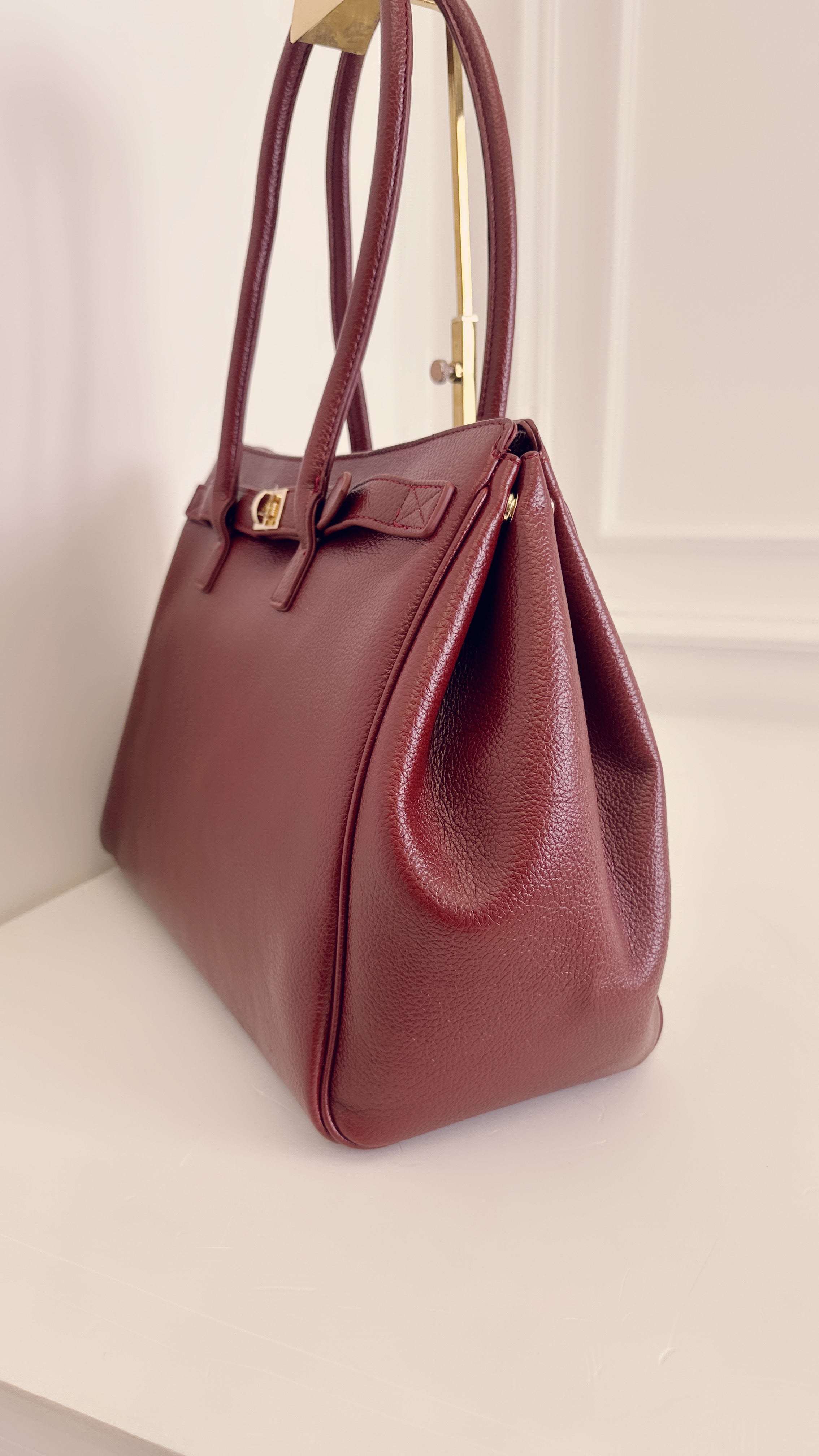 Borsa in vernice bordeaux
