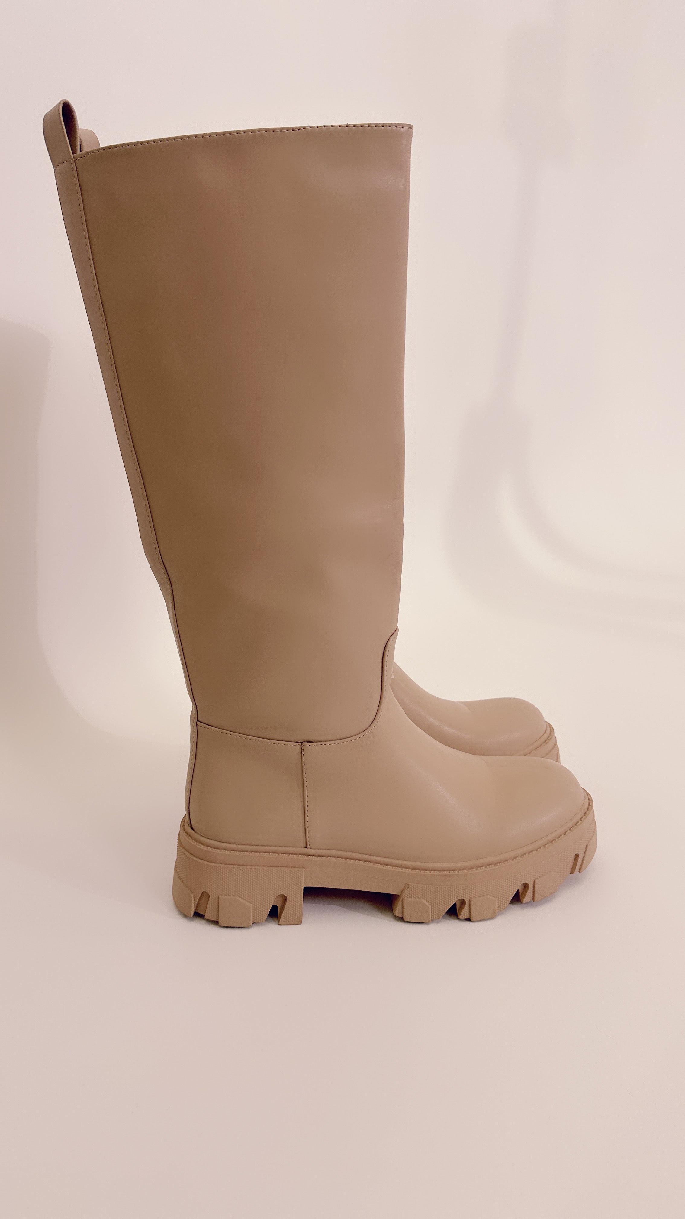 Stivale combat beige