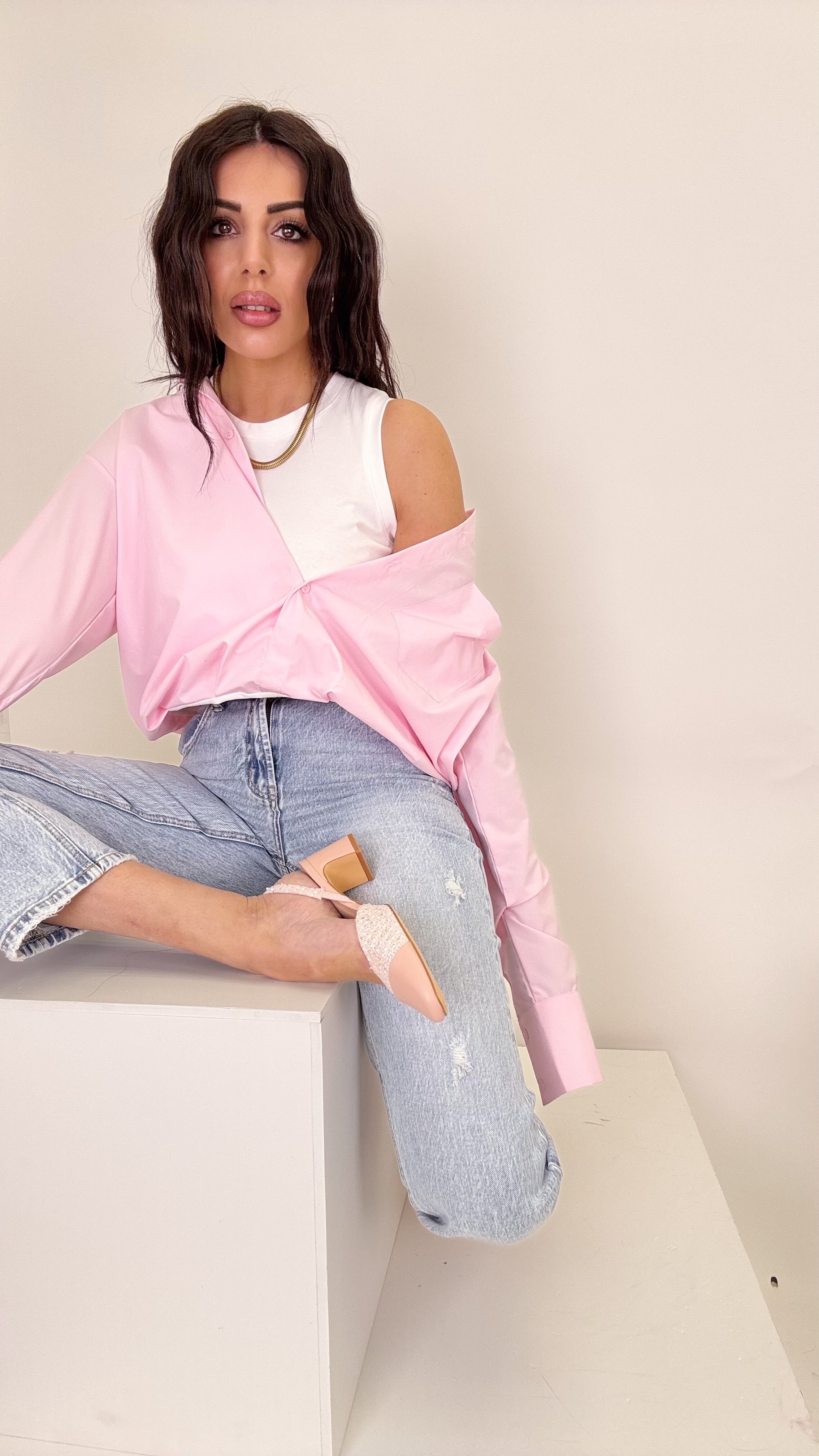 Slingback corina rosa