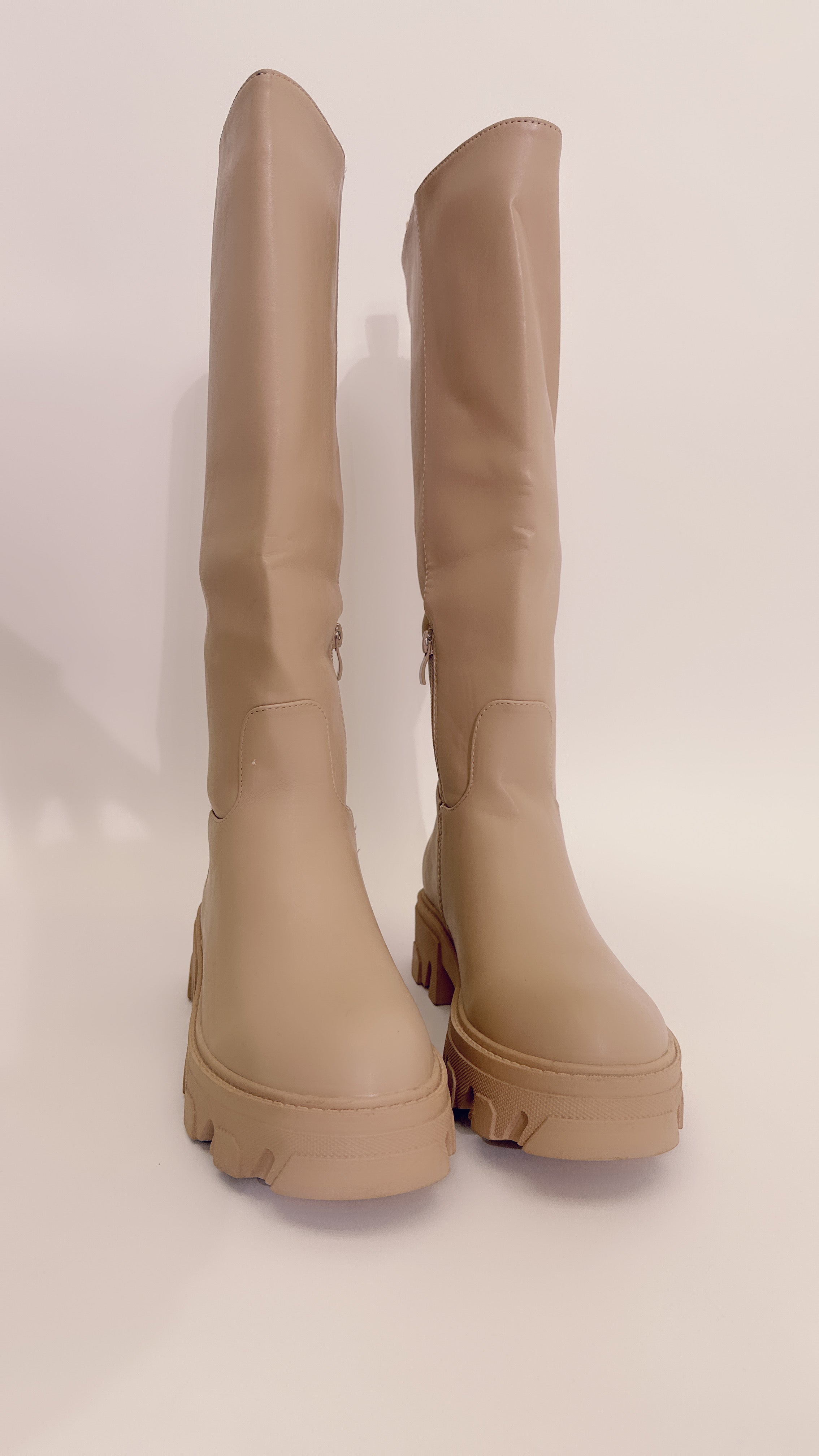 Stivale combat beige