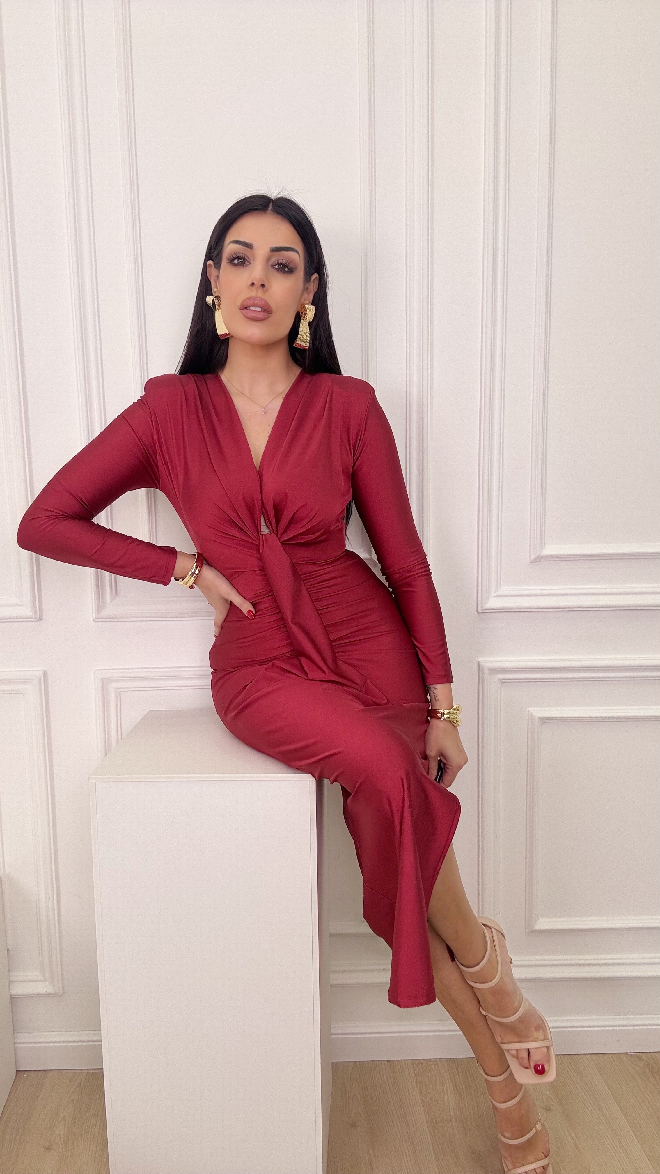 Dress savage bordeaux