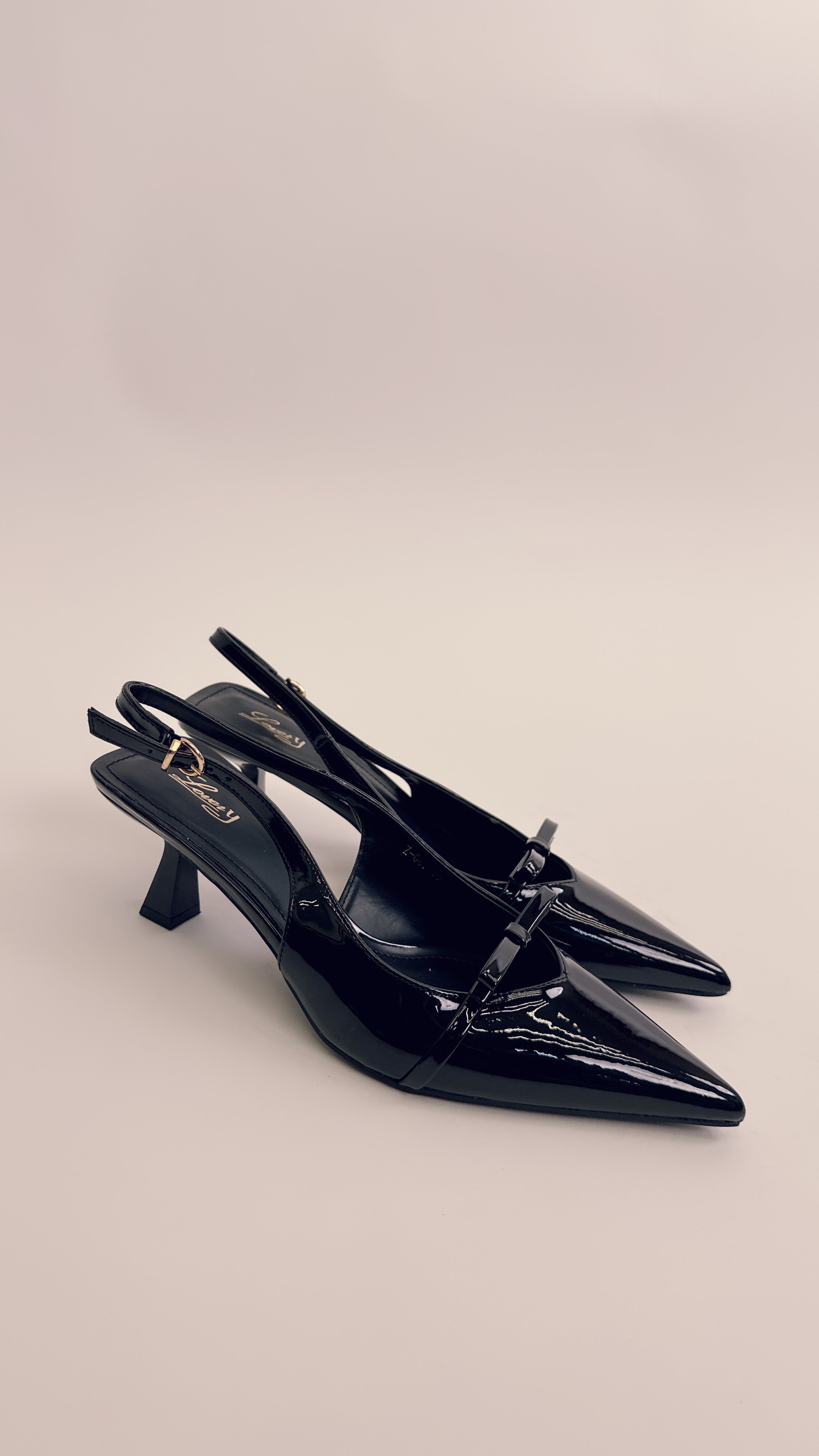 Slingback in vernice black 007