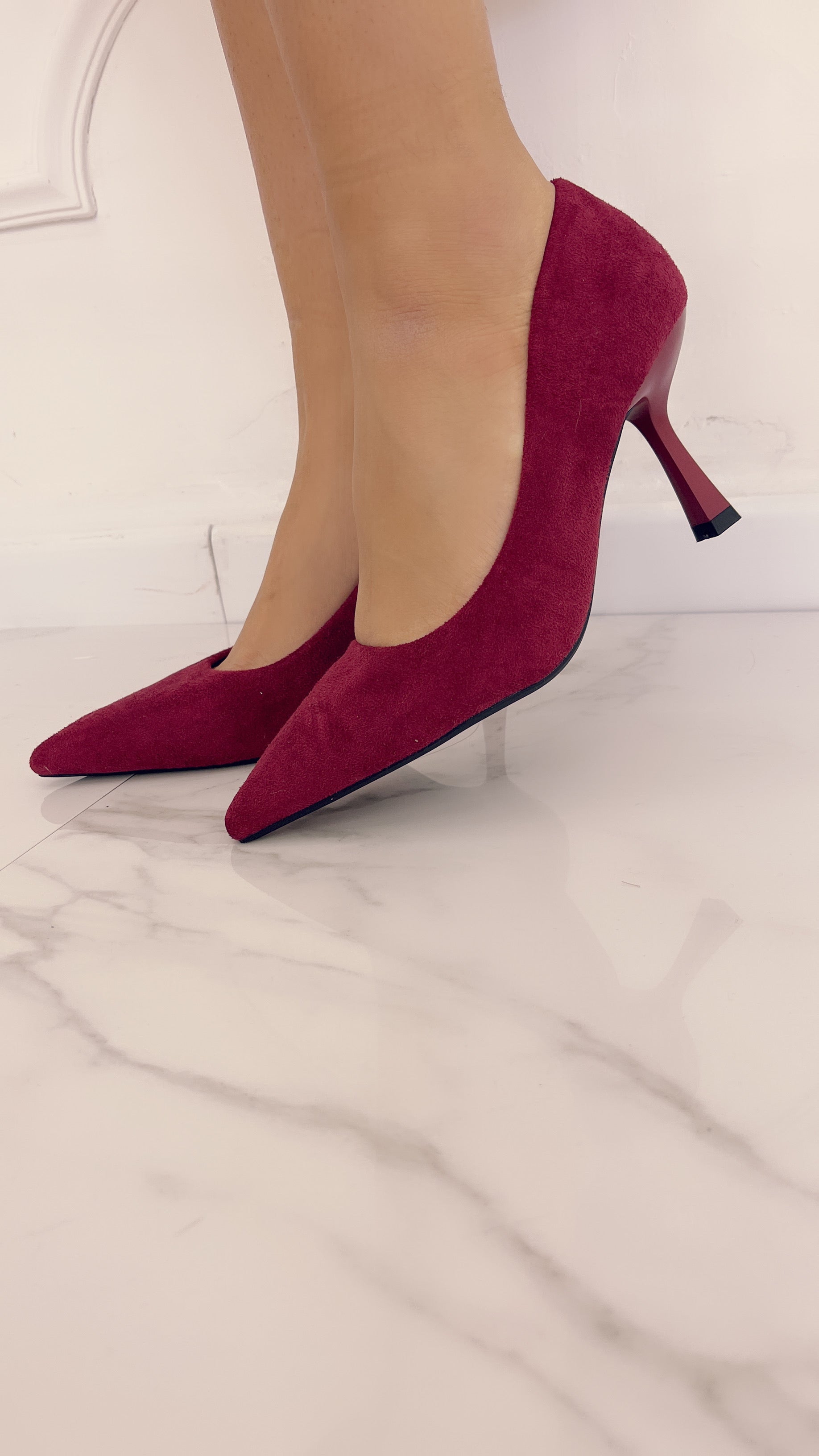 Décolleté bordeaux tacco 7 cm 26395