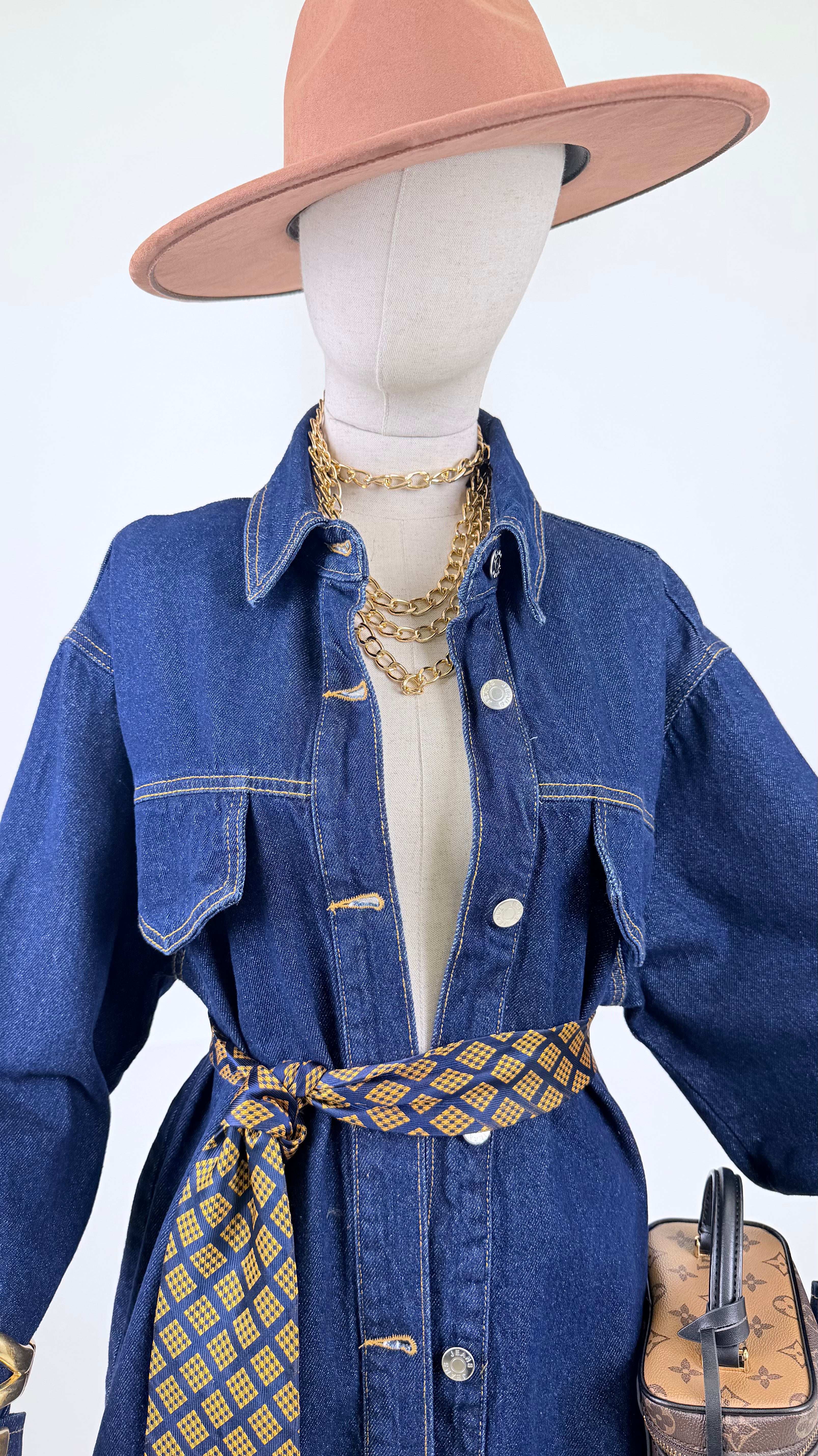 Maxi camicia blue denim