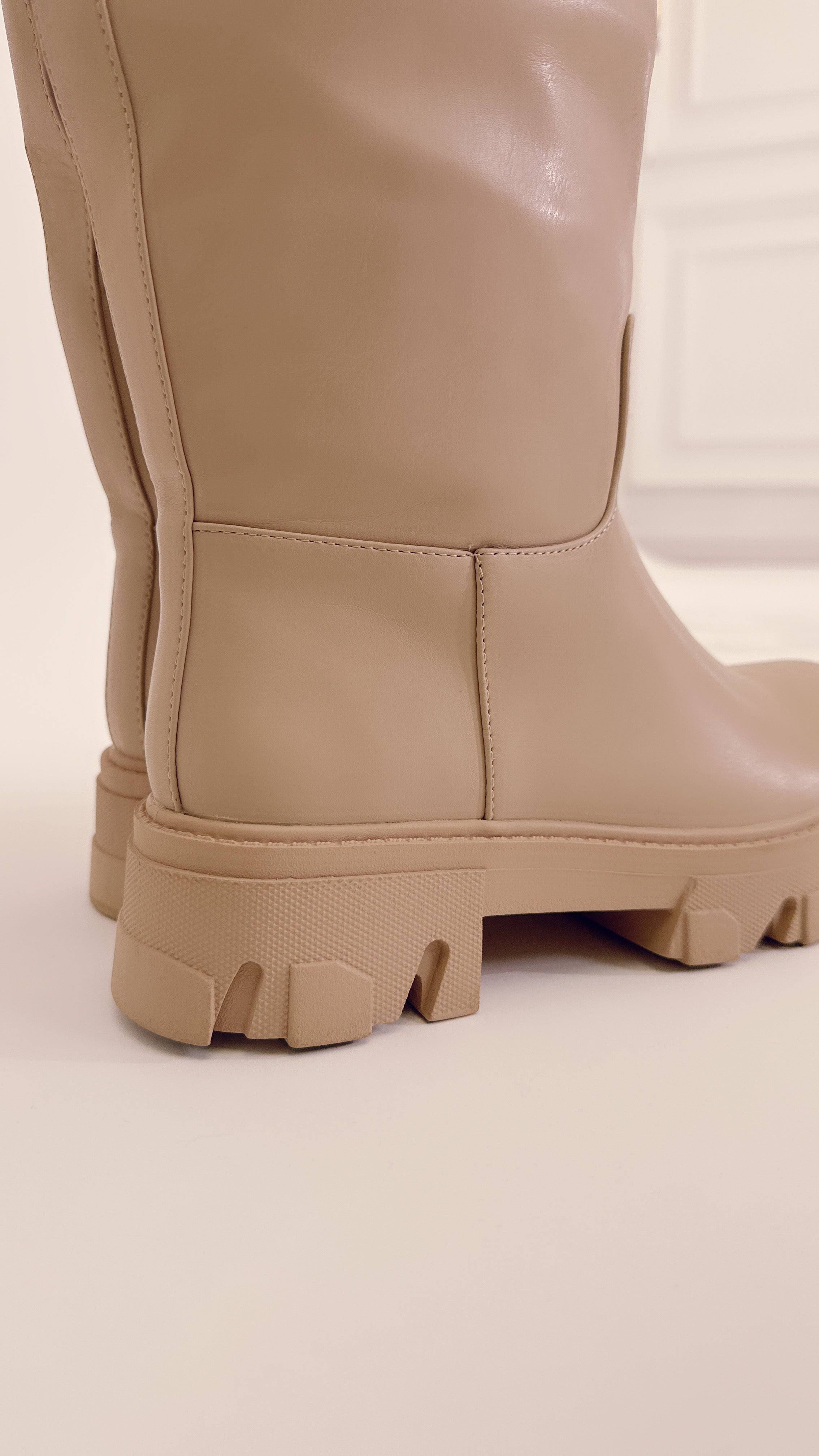 Stivale combat beige