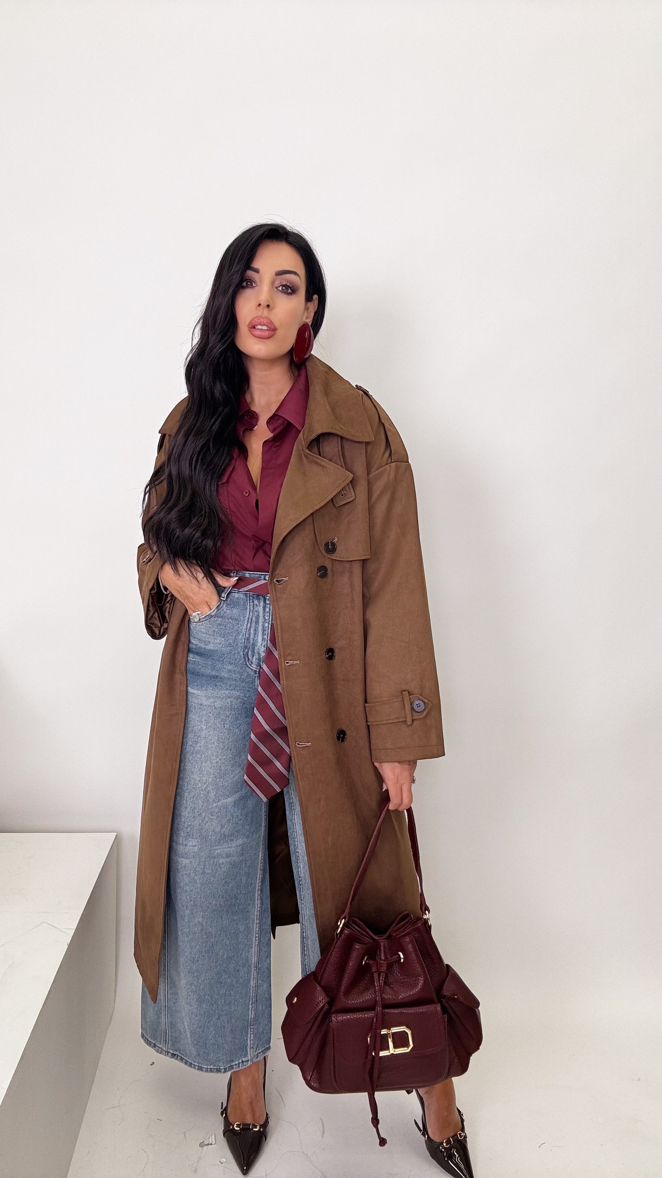 Trench renna Choco