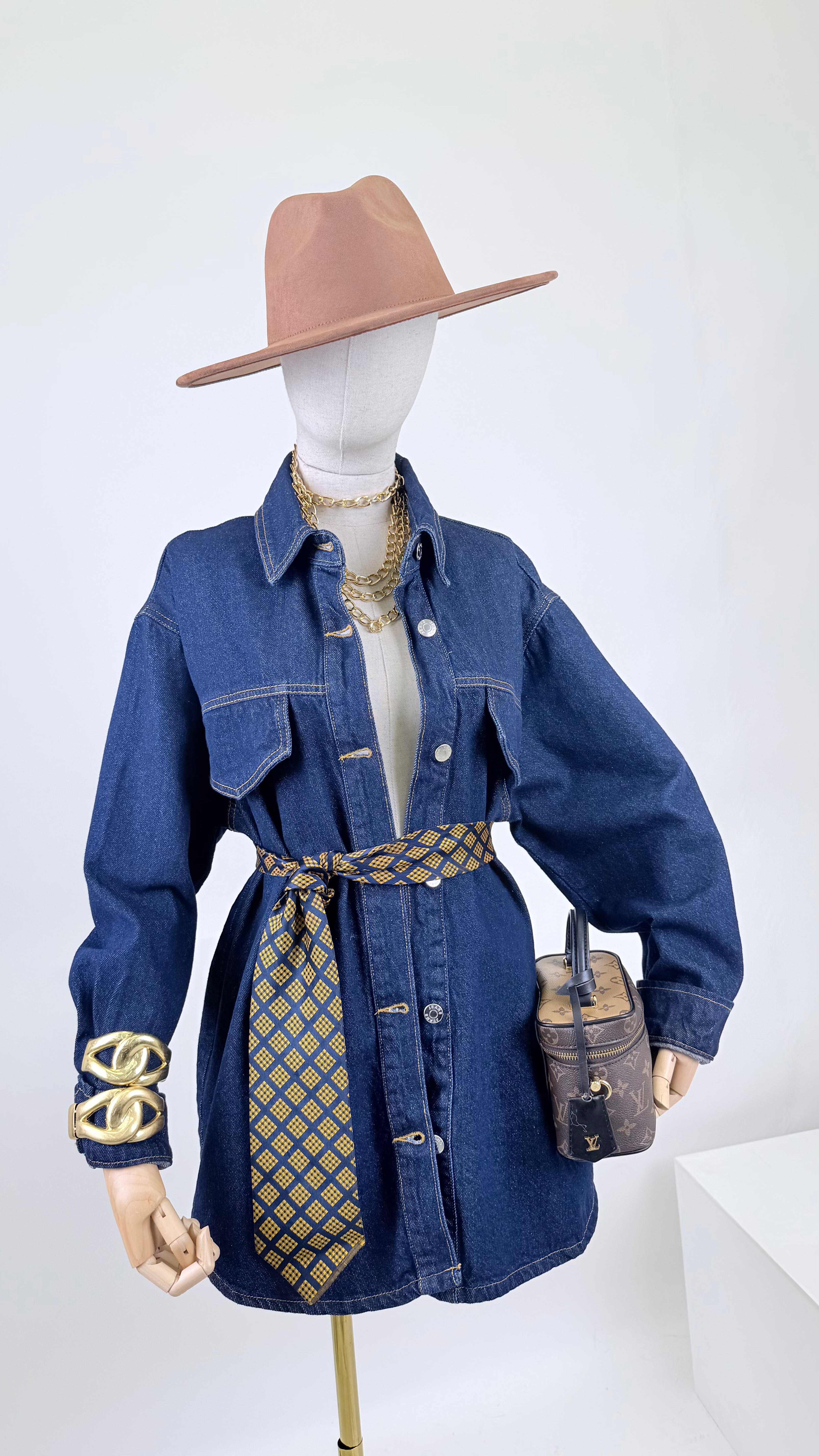 Maxi camicia blue denim