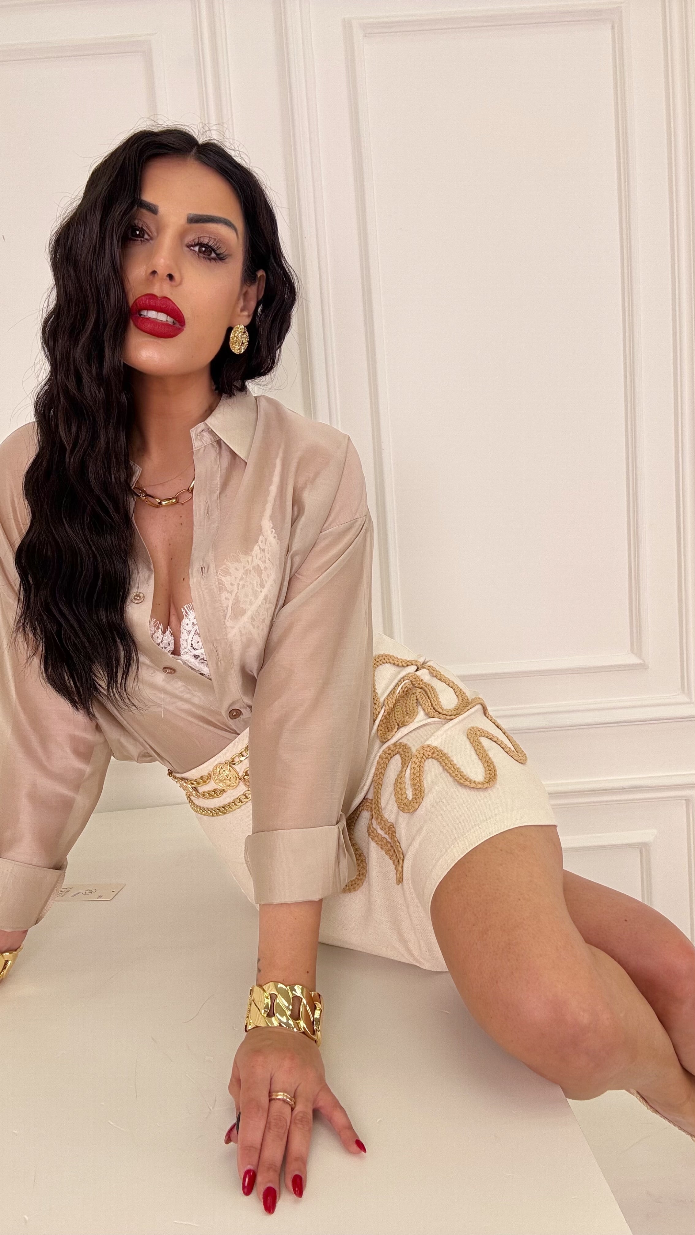 Camicia light sabbia