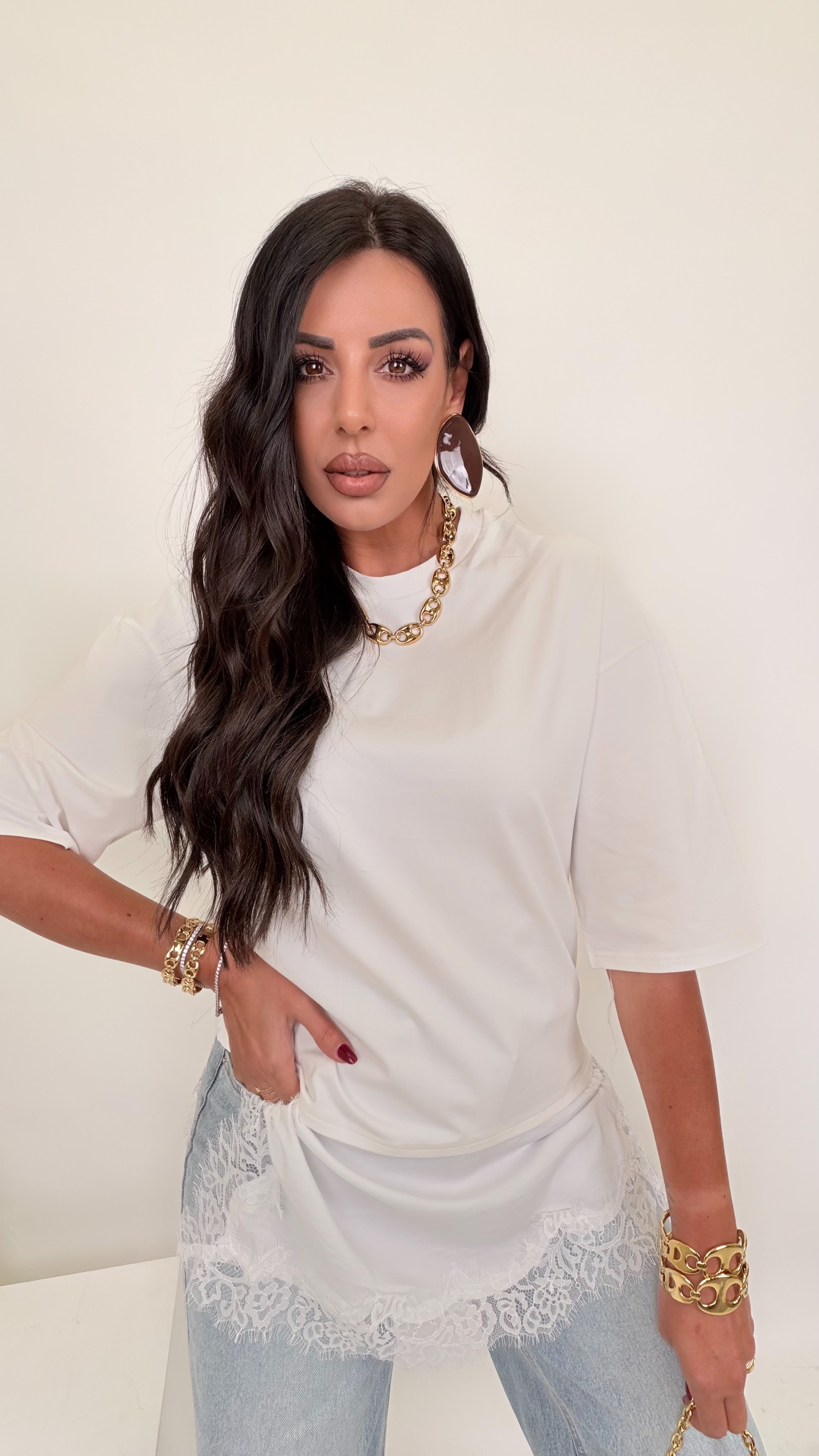 Shirt con pizzo