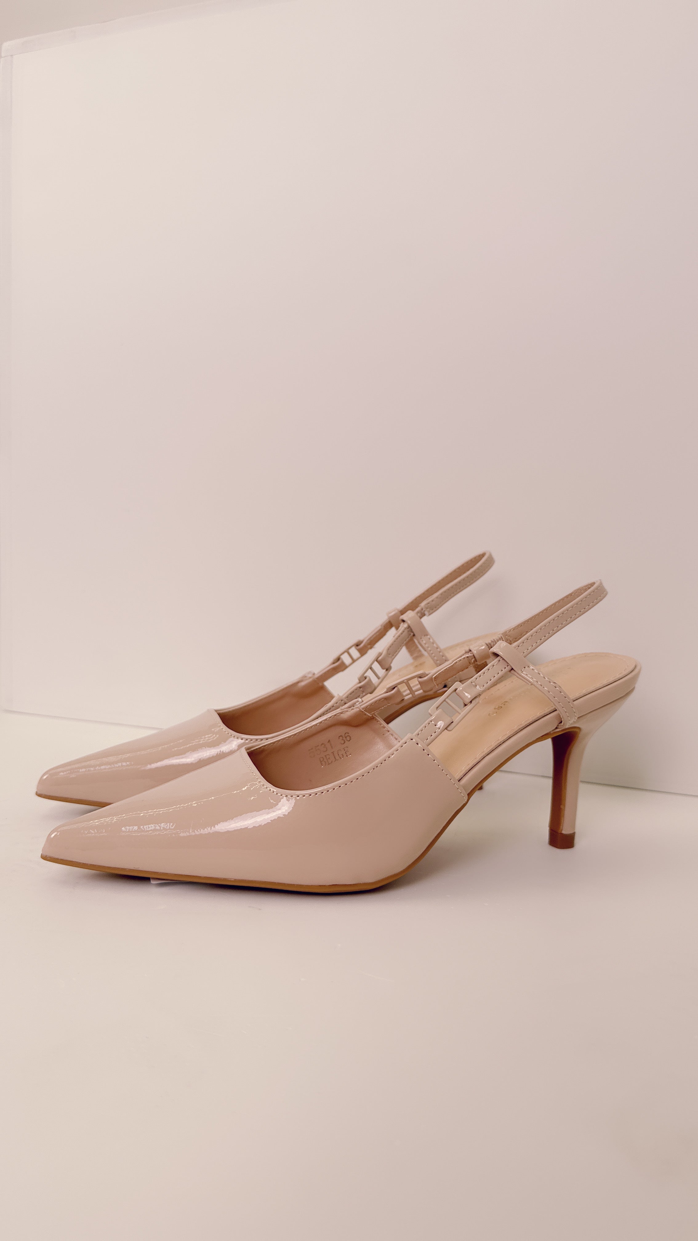 Slingback vernice nudo 5531