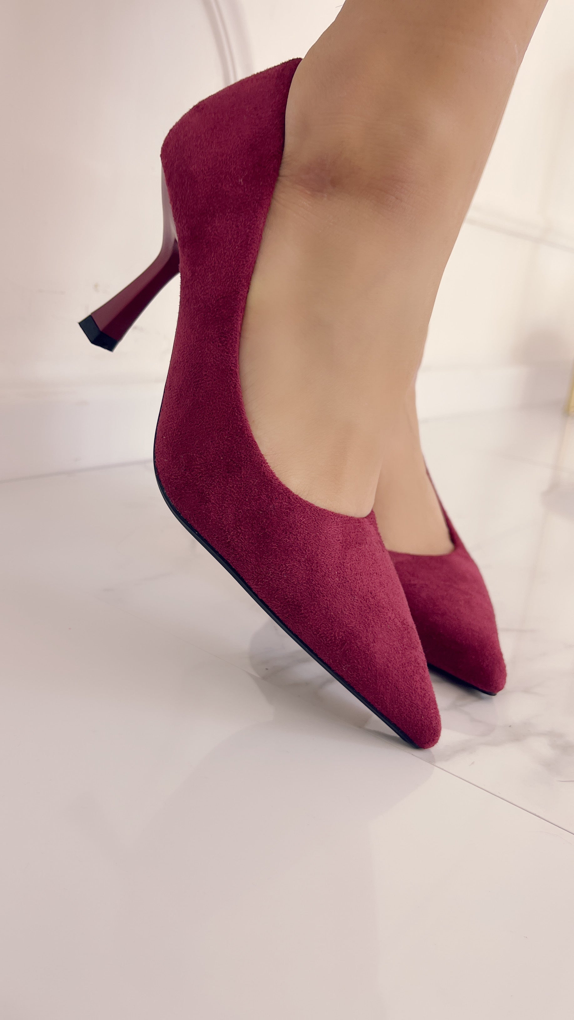 Décolleté bordeaux tacco 7 cm 26395