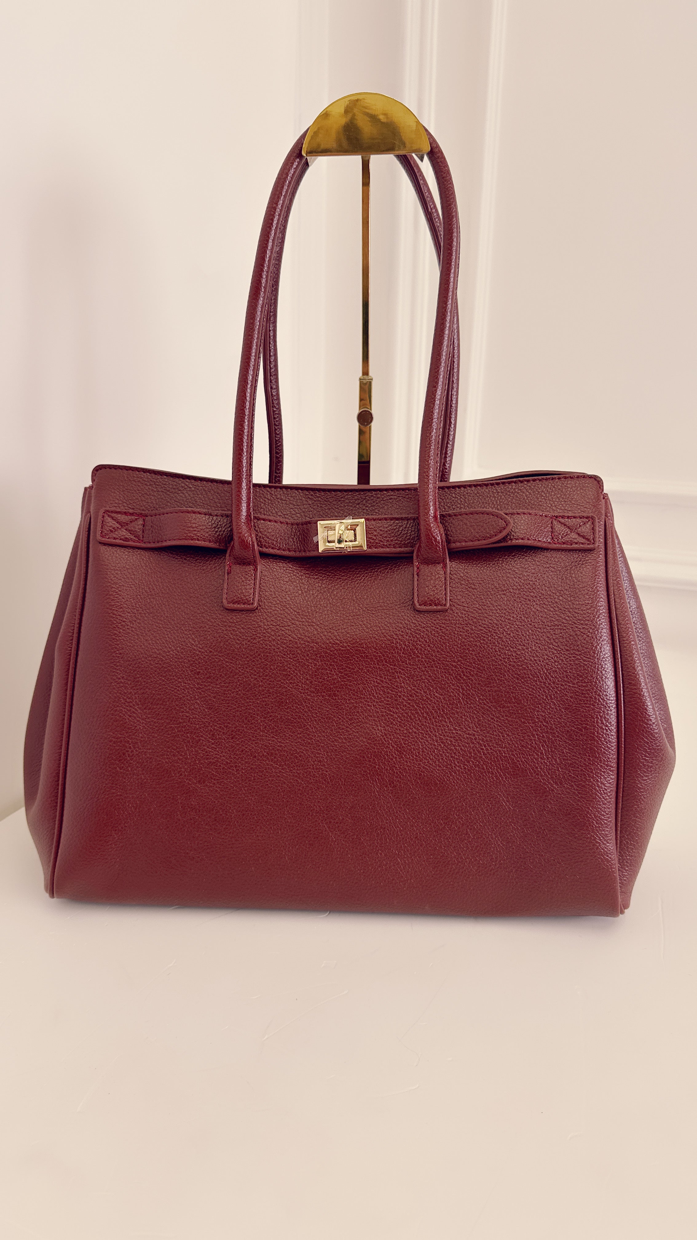 Borsa in vernice bordeaux