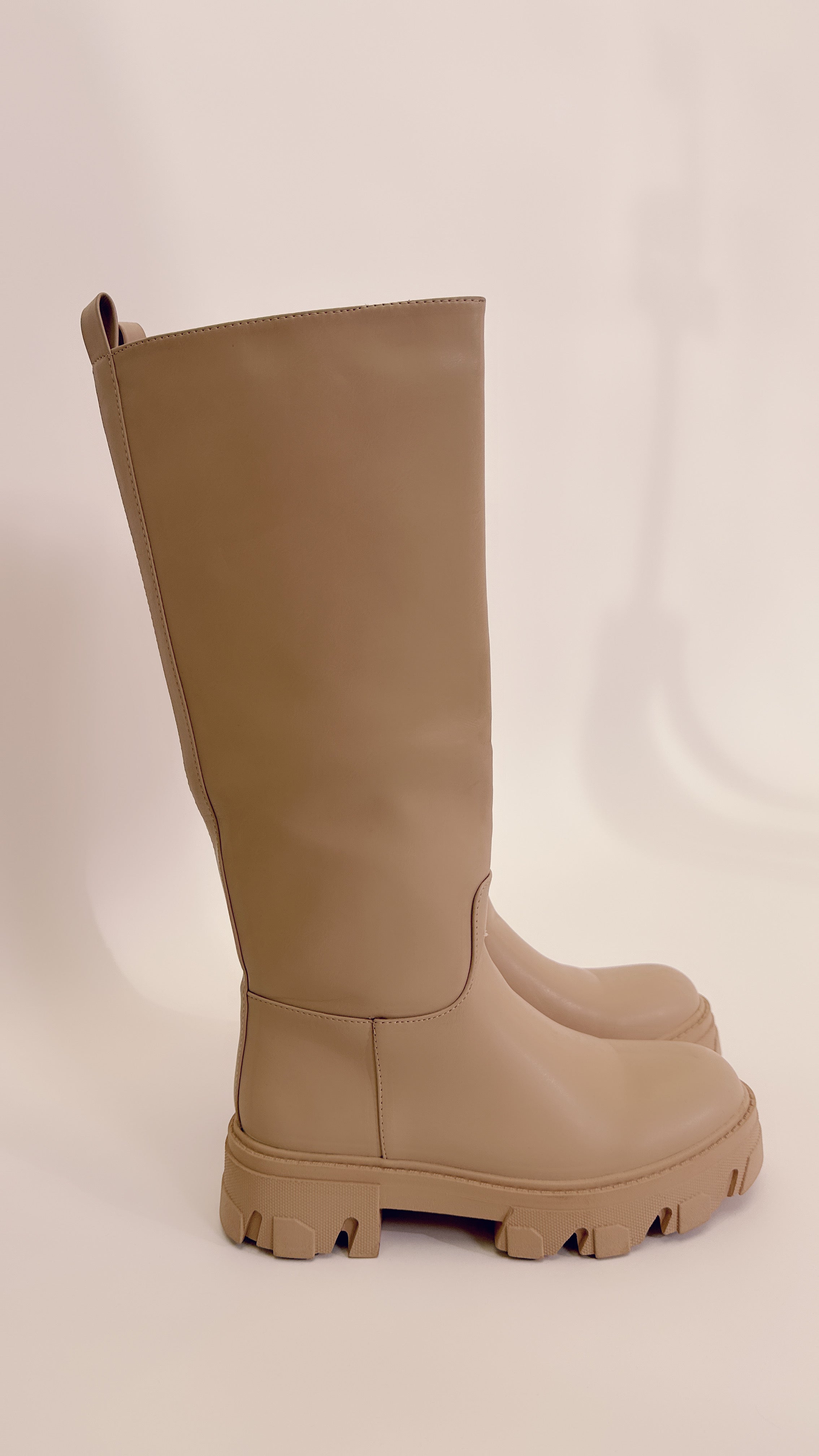 Stivale combat beige