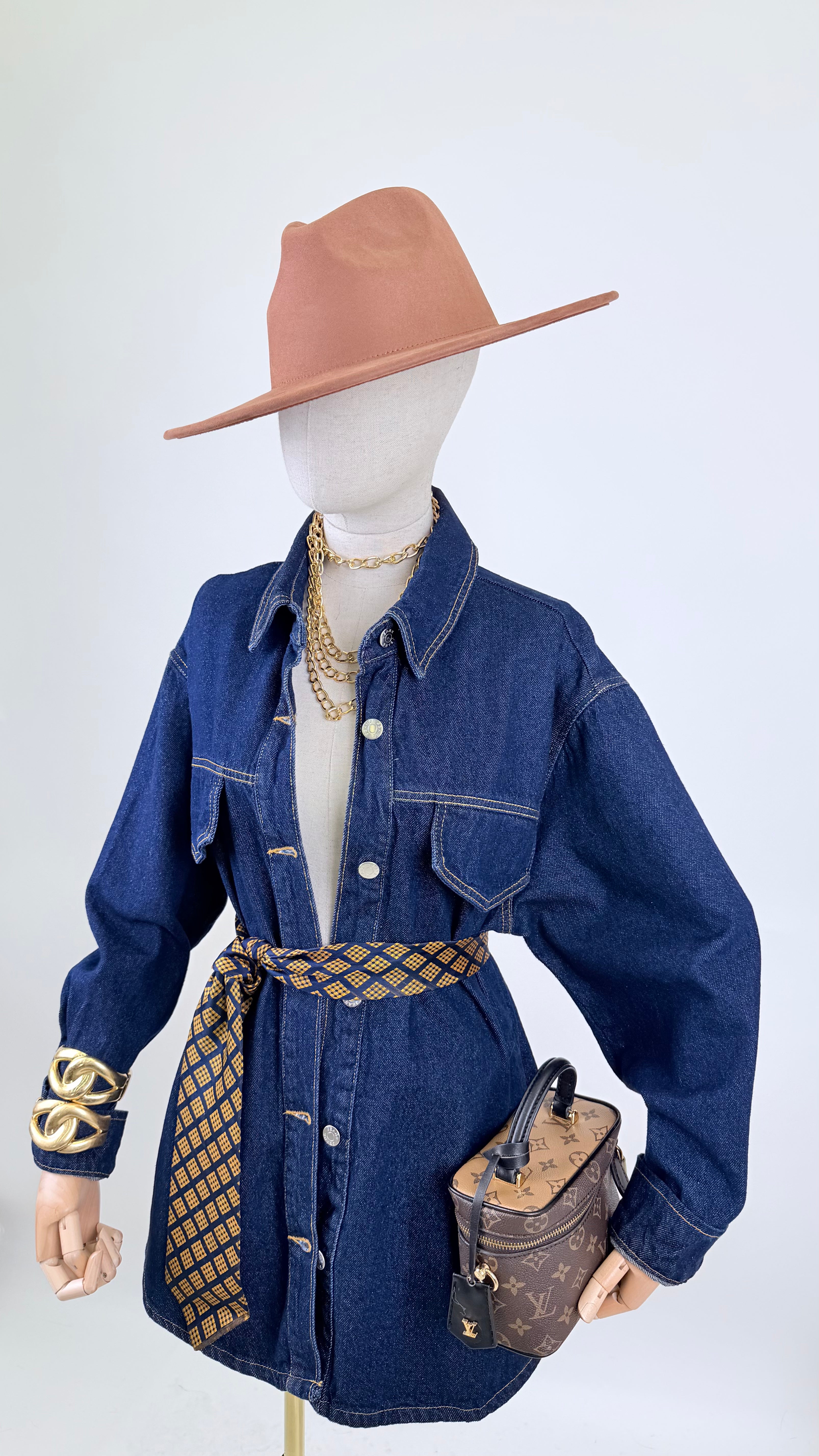 Maxi camicia blue denim