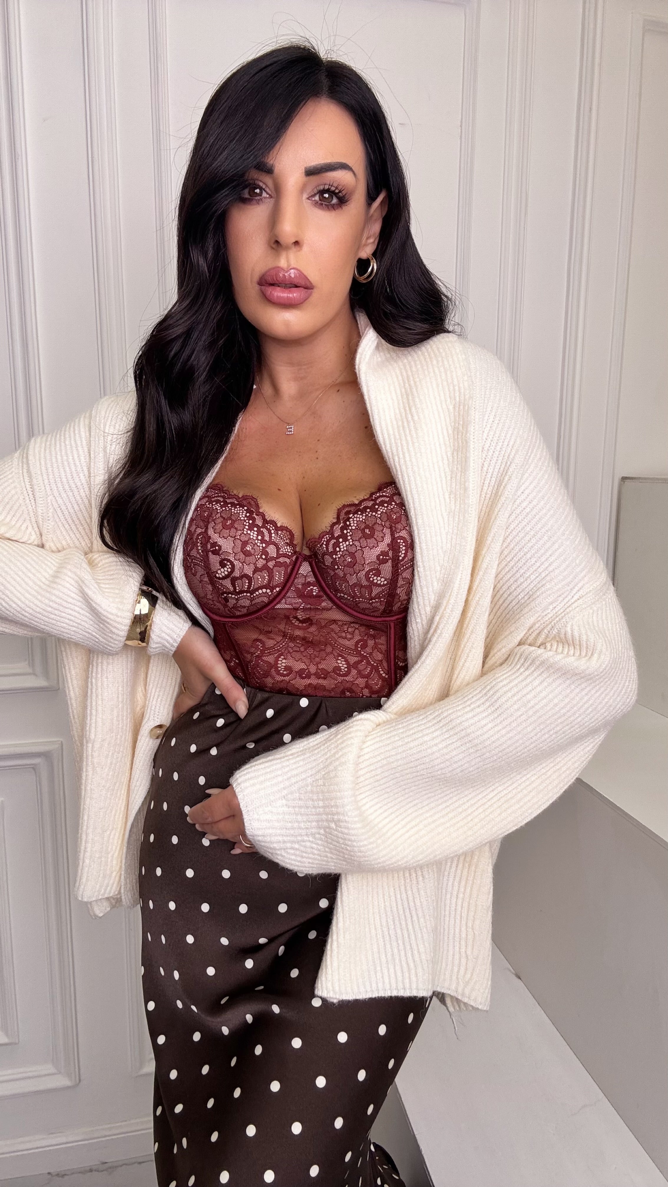 Set lingerie Borgogna