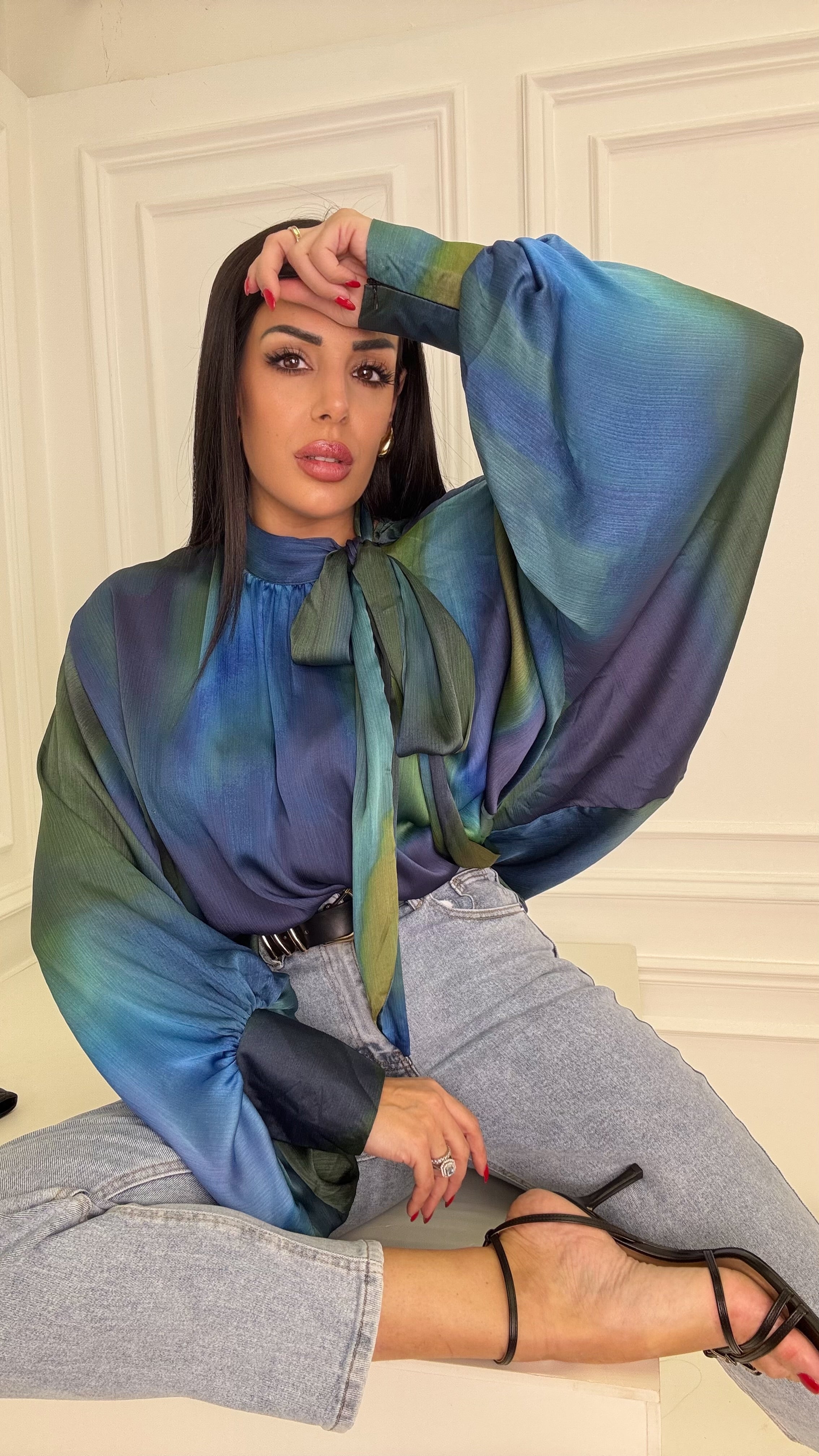 Maxi camicia scivolosa