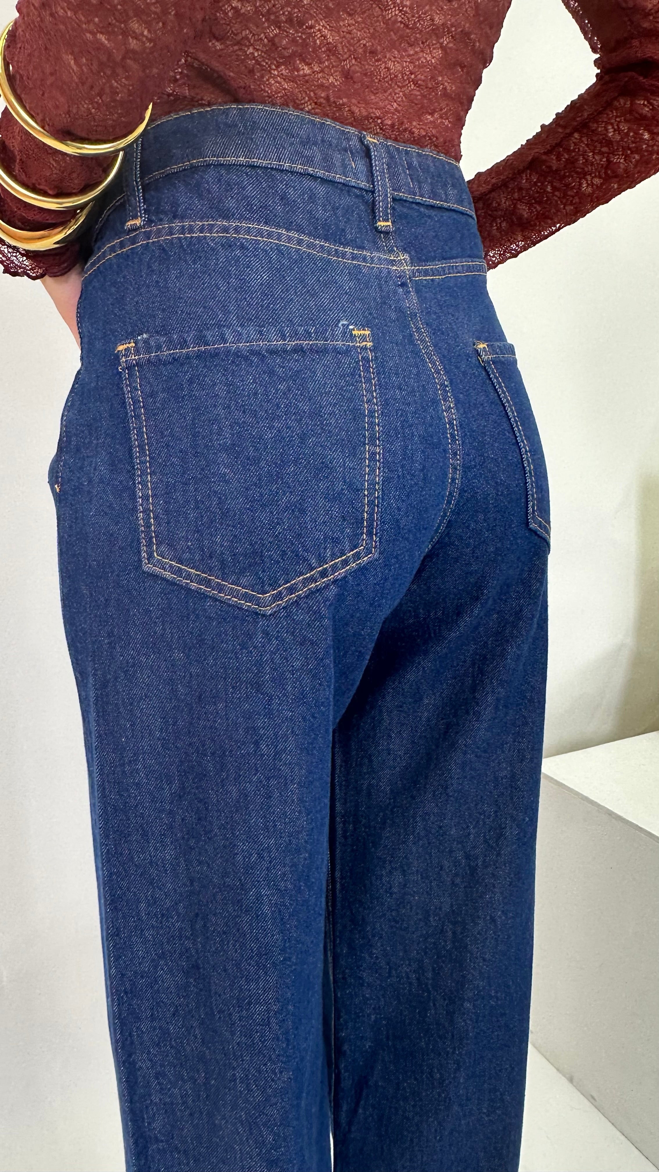 Denim blue con piegone