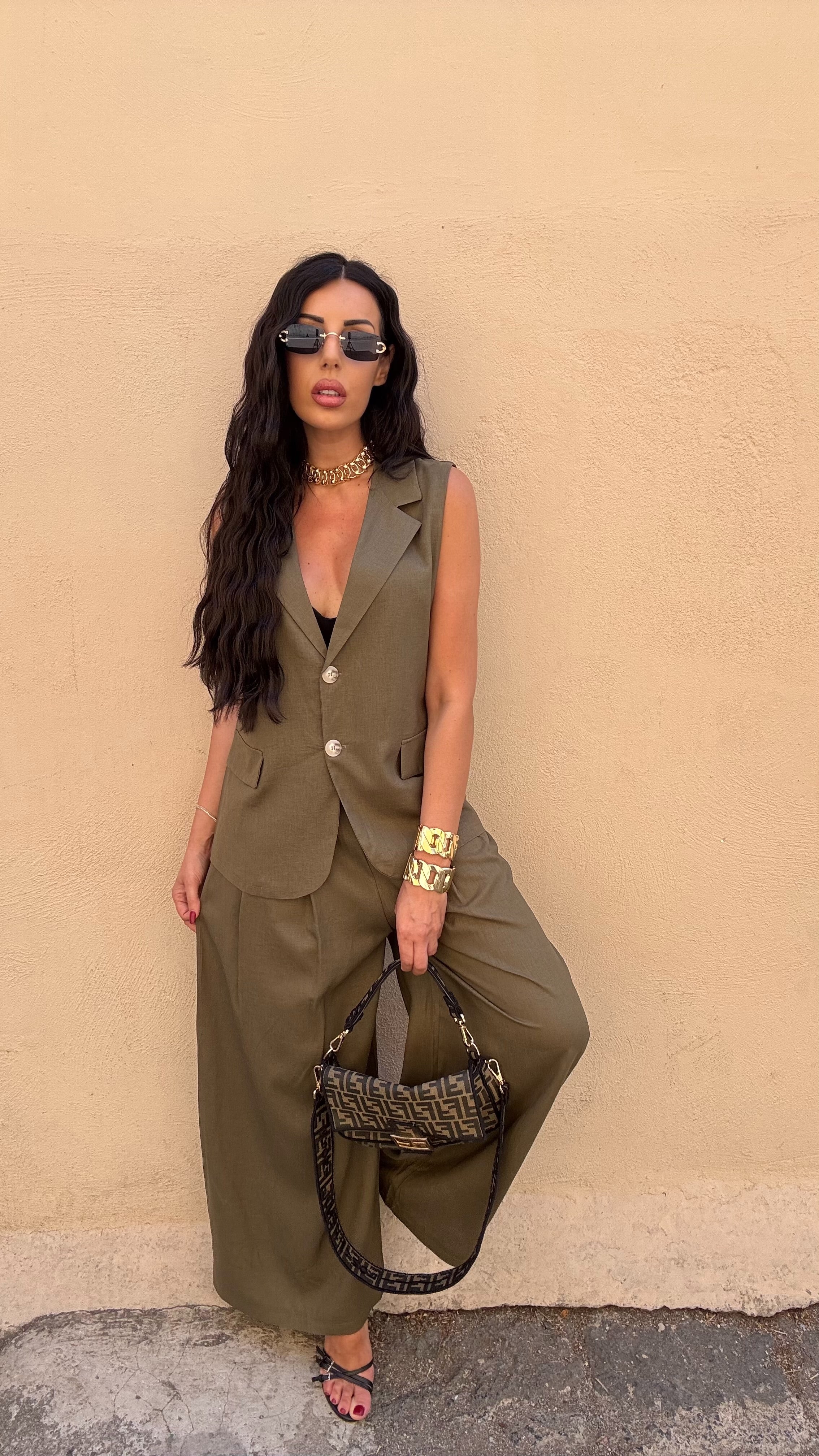 Coordinato “Made in italy” verde oliva