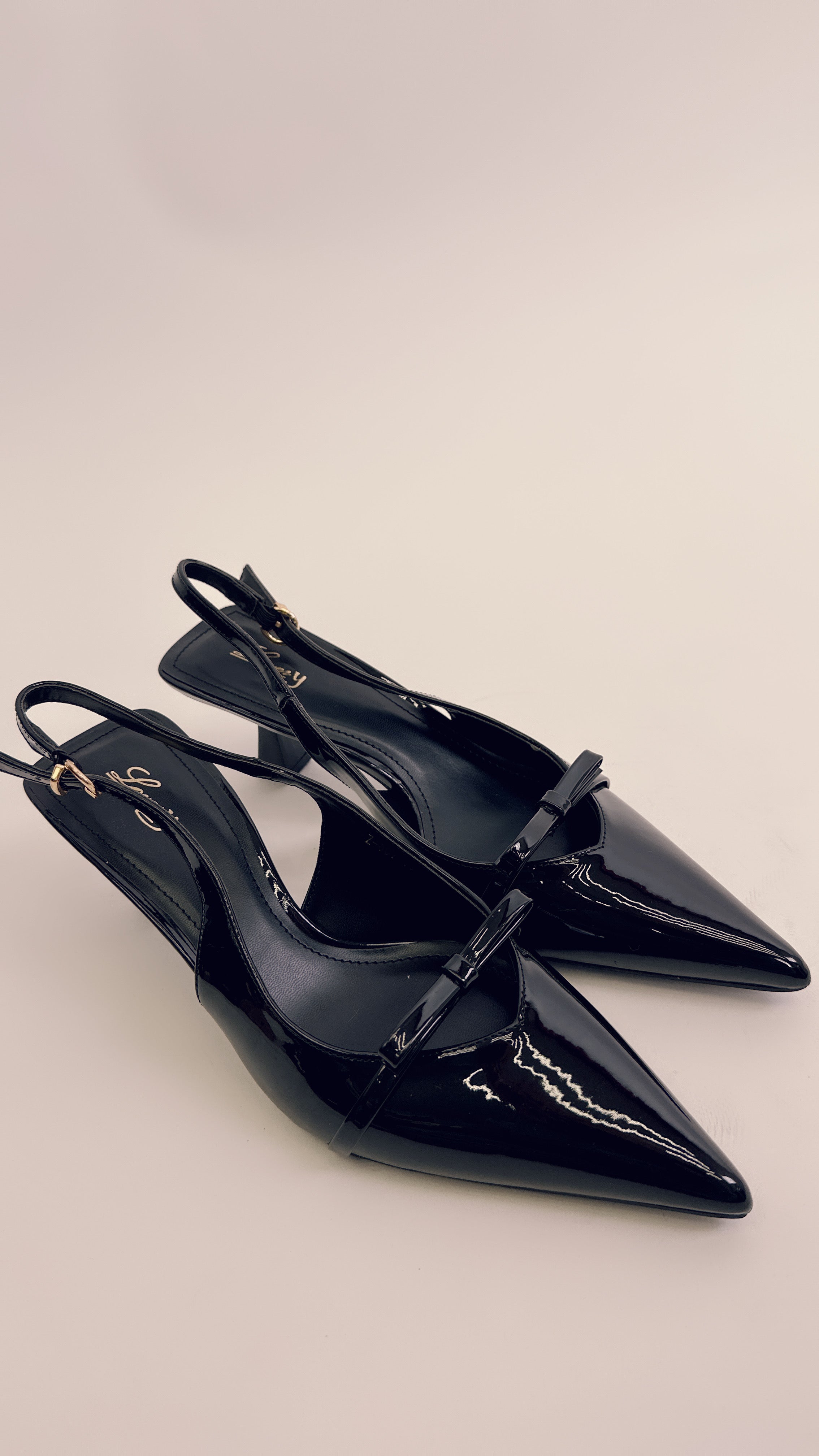 Slingback in vernice black 007