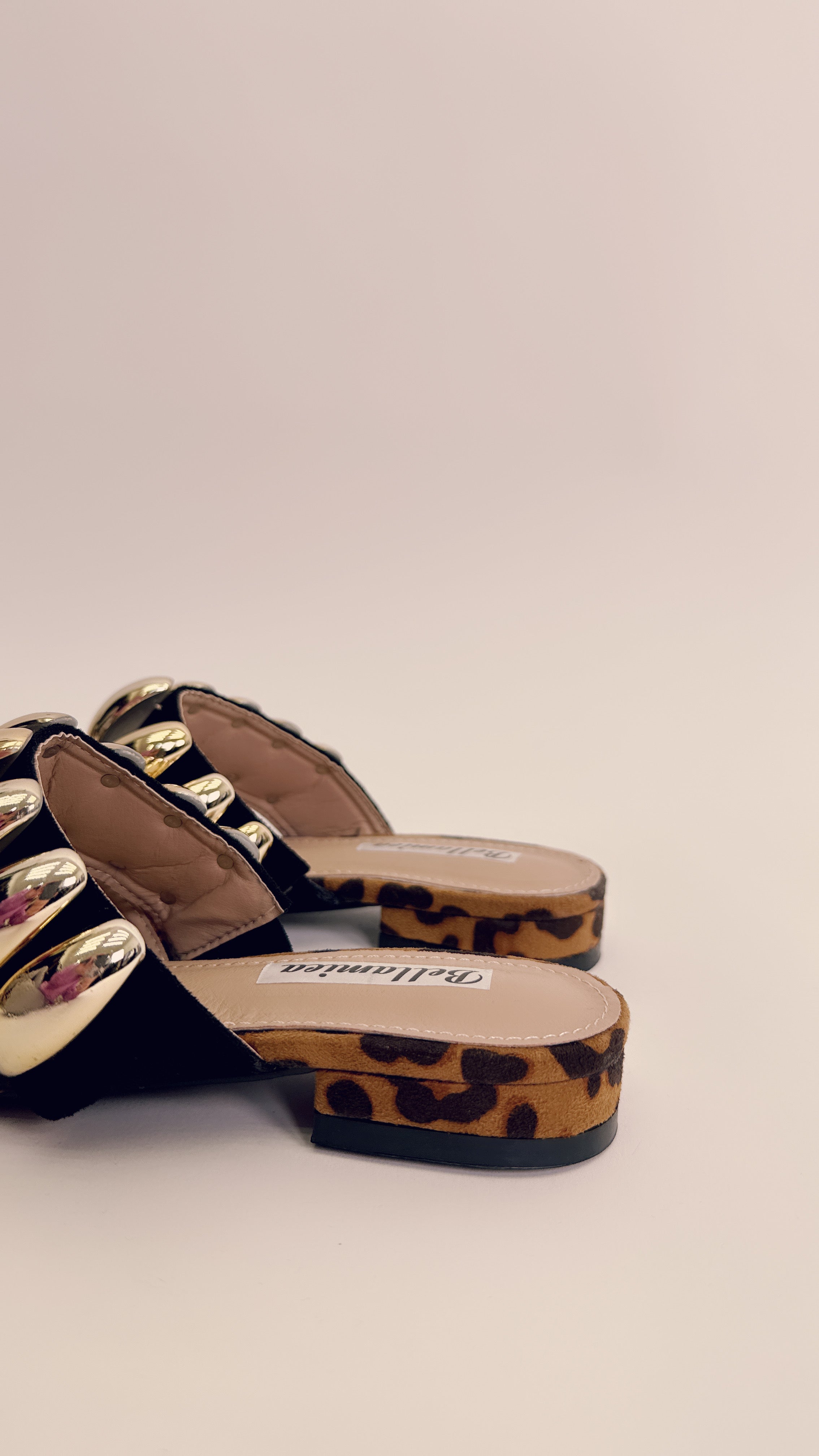 Sabot leopardato dettagli oro