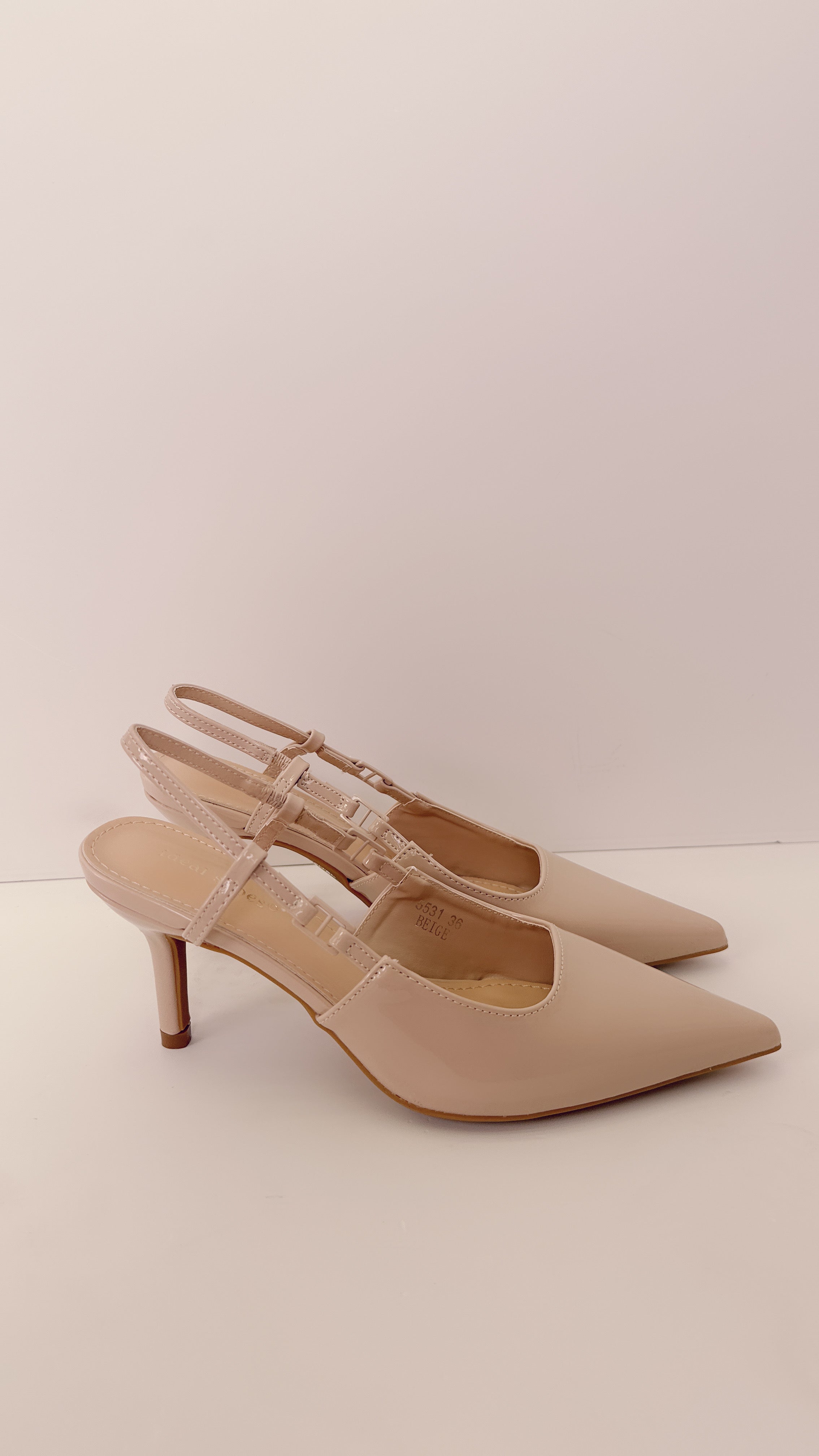 Slingback vernice nudo 5531