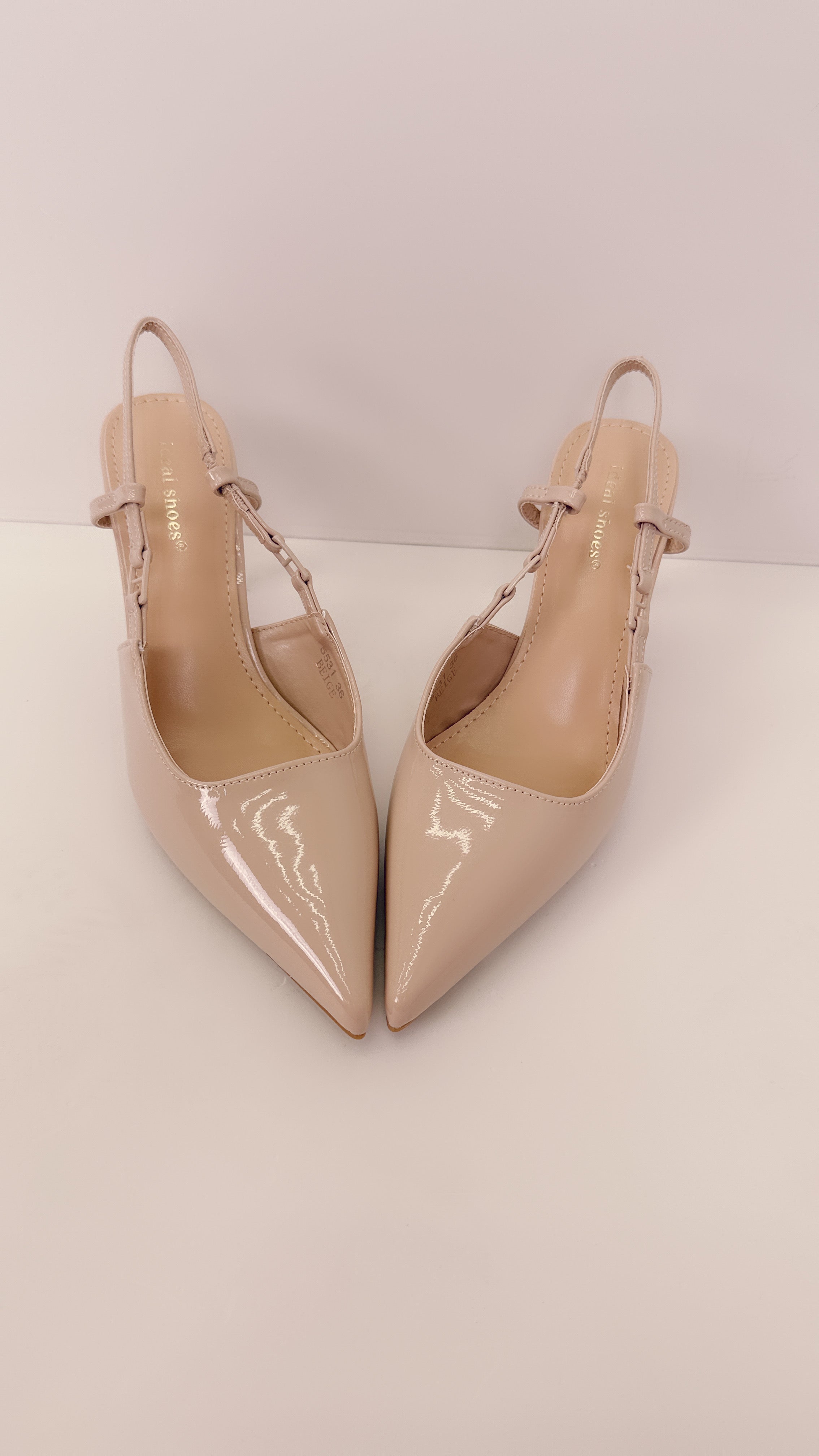 Slingback vernice nudo 5531