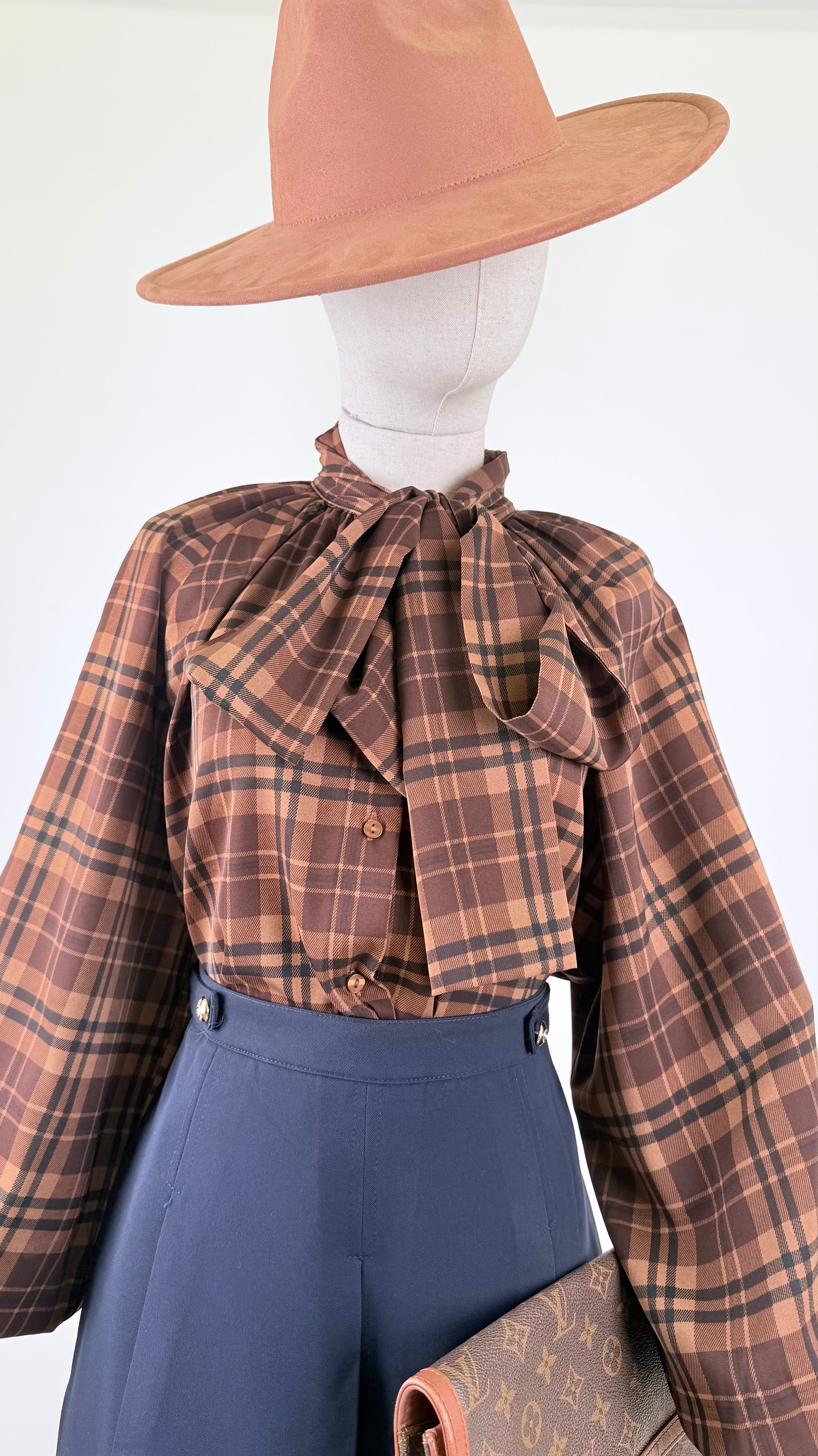 Camicia a quadri marrone