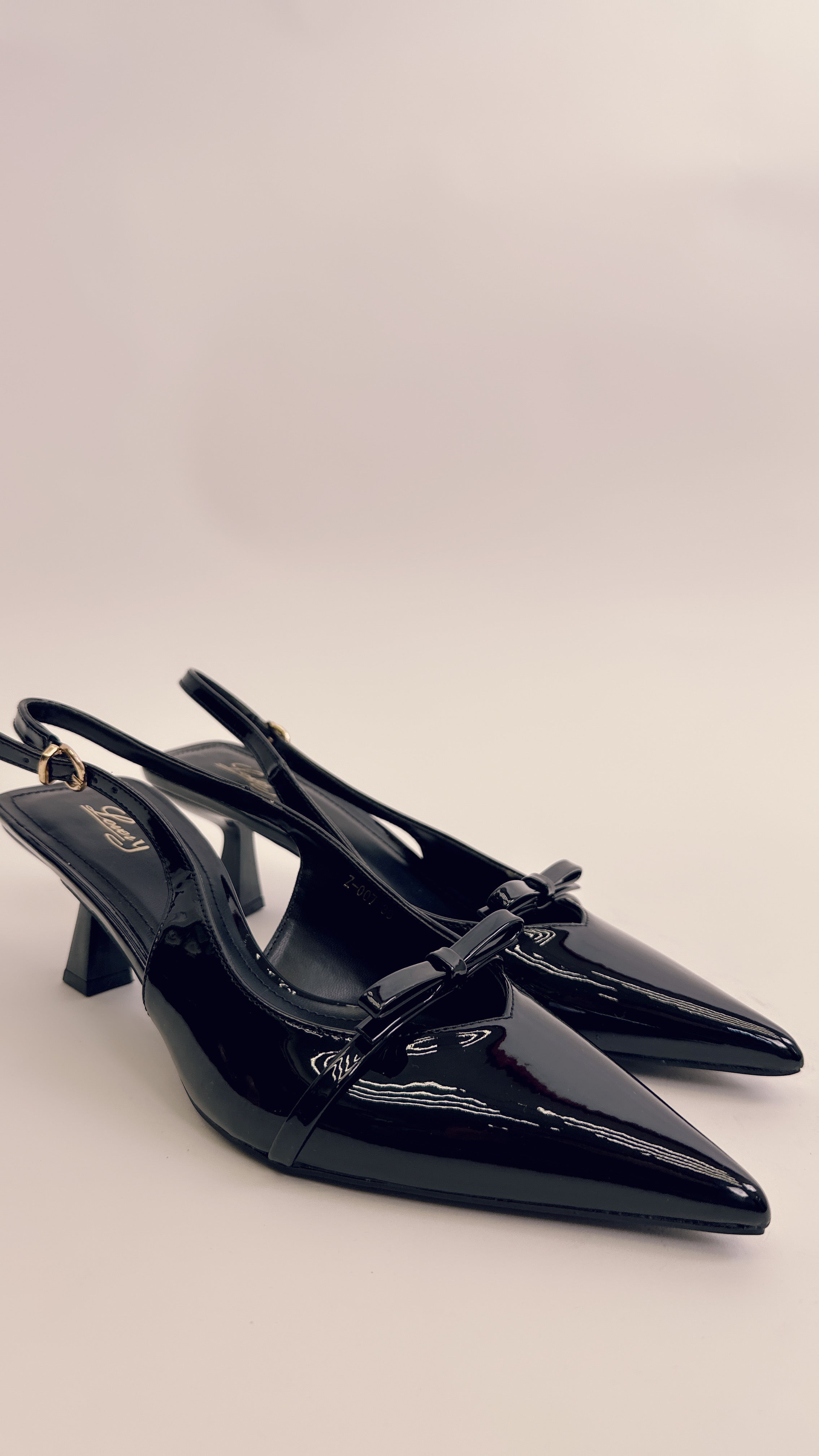 Slingback in vernice black 007