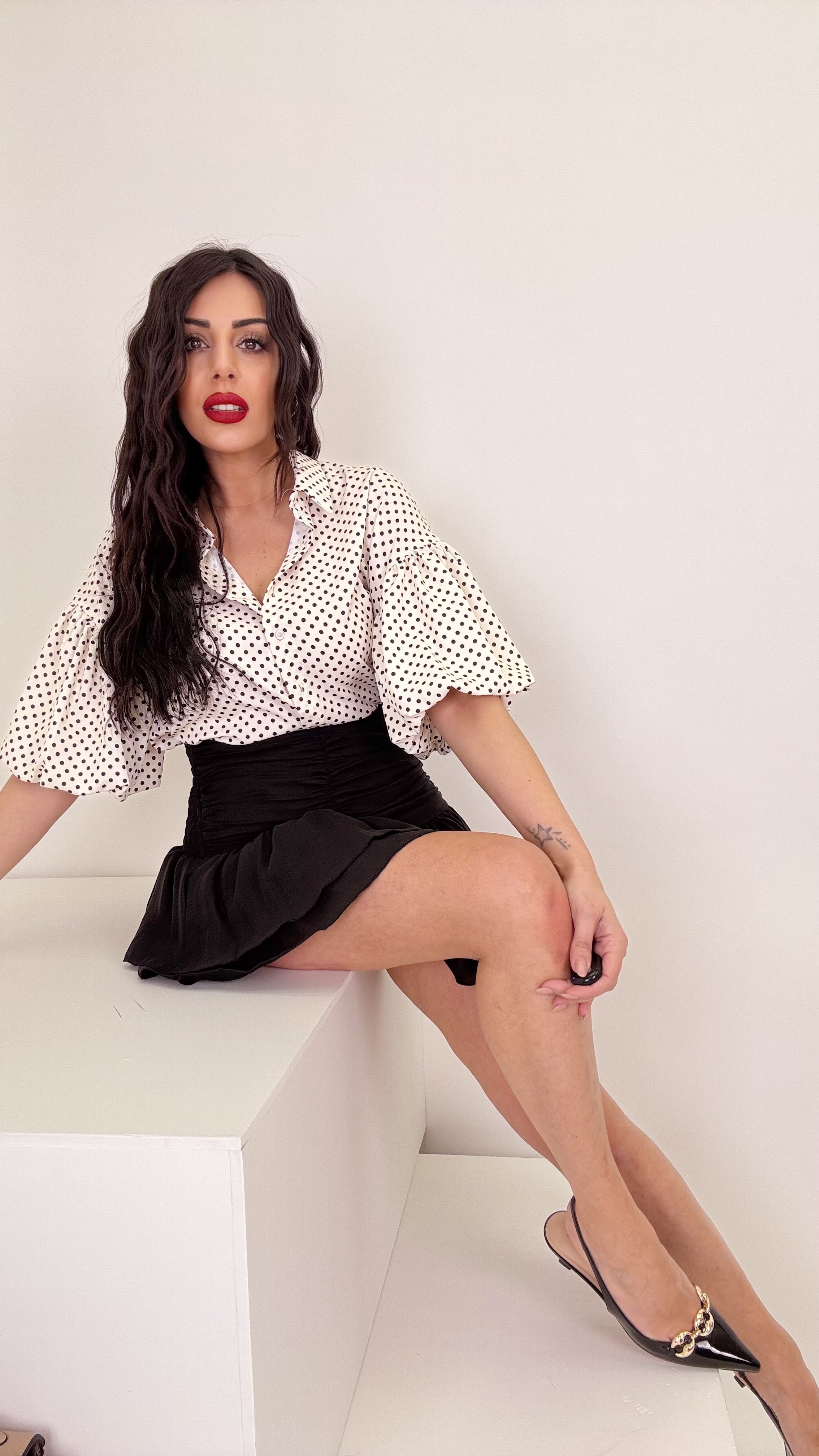 Gonnellone drappeggi black