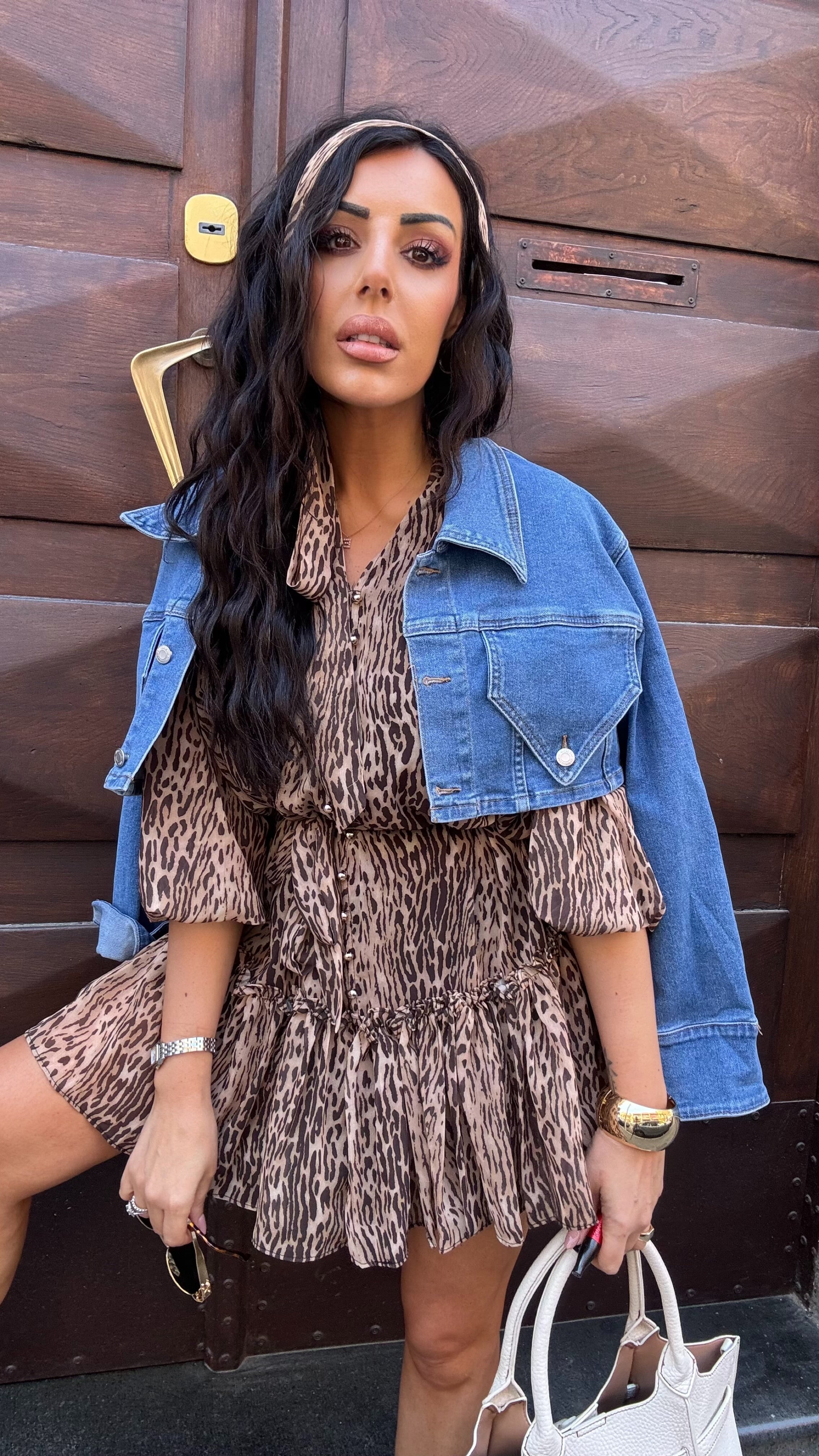 Giubbottino crop denim