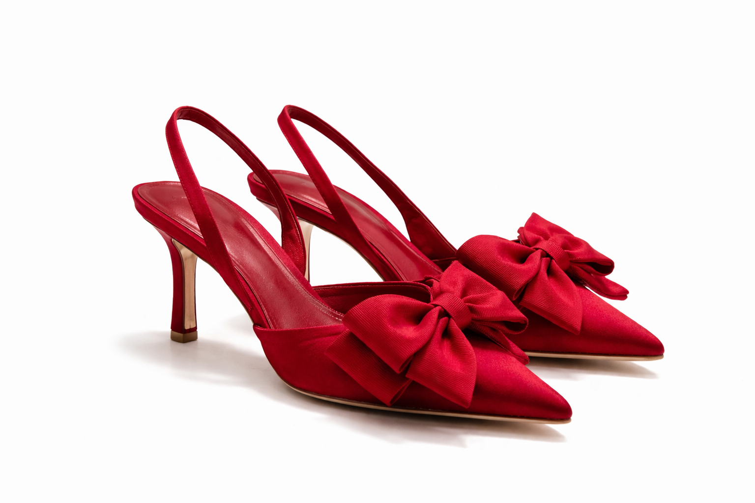 Slingback fiocco bordeaux