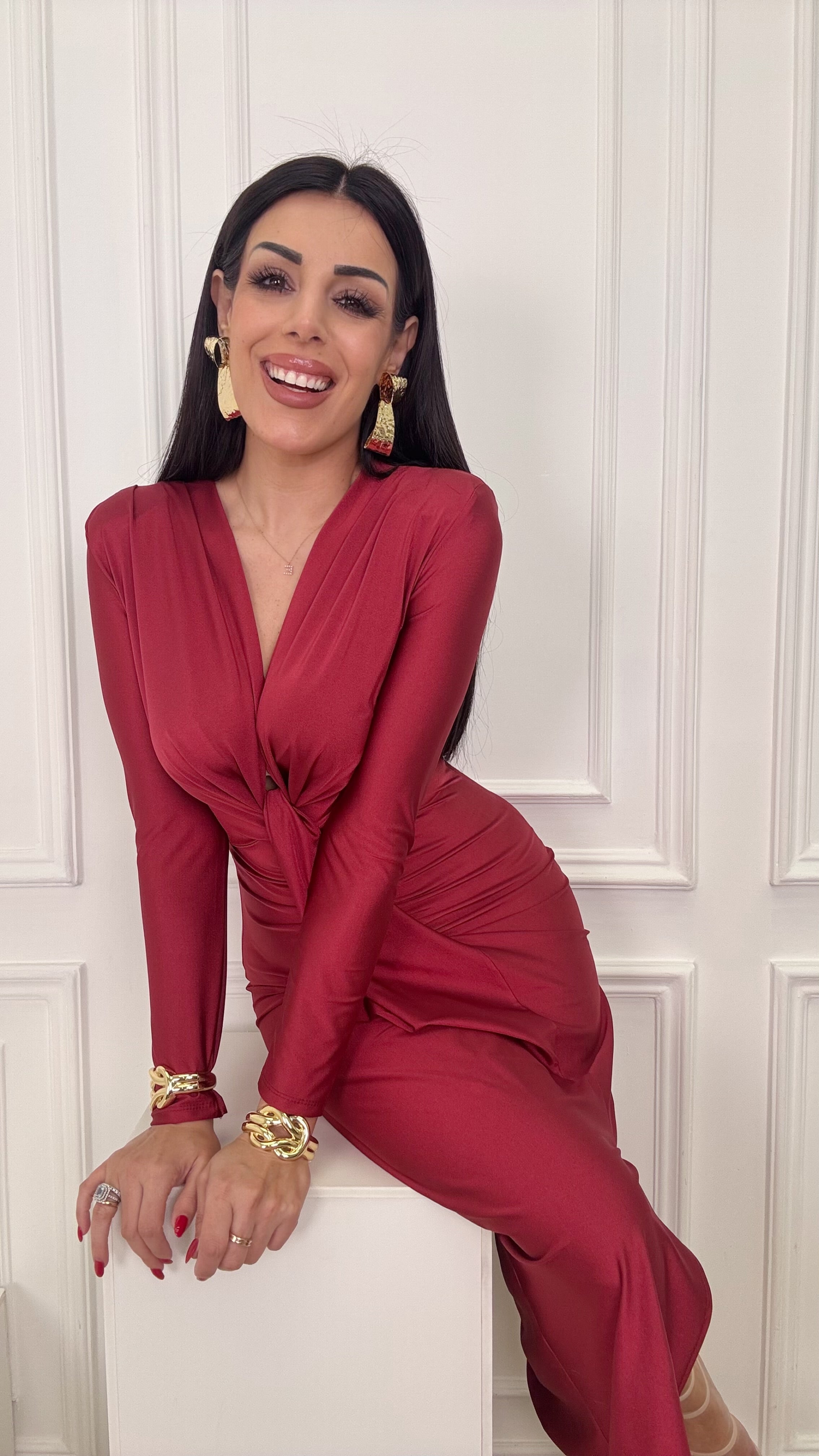 Dress savage bordeaux