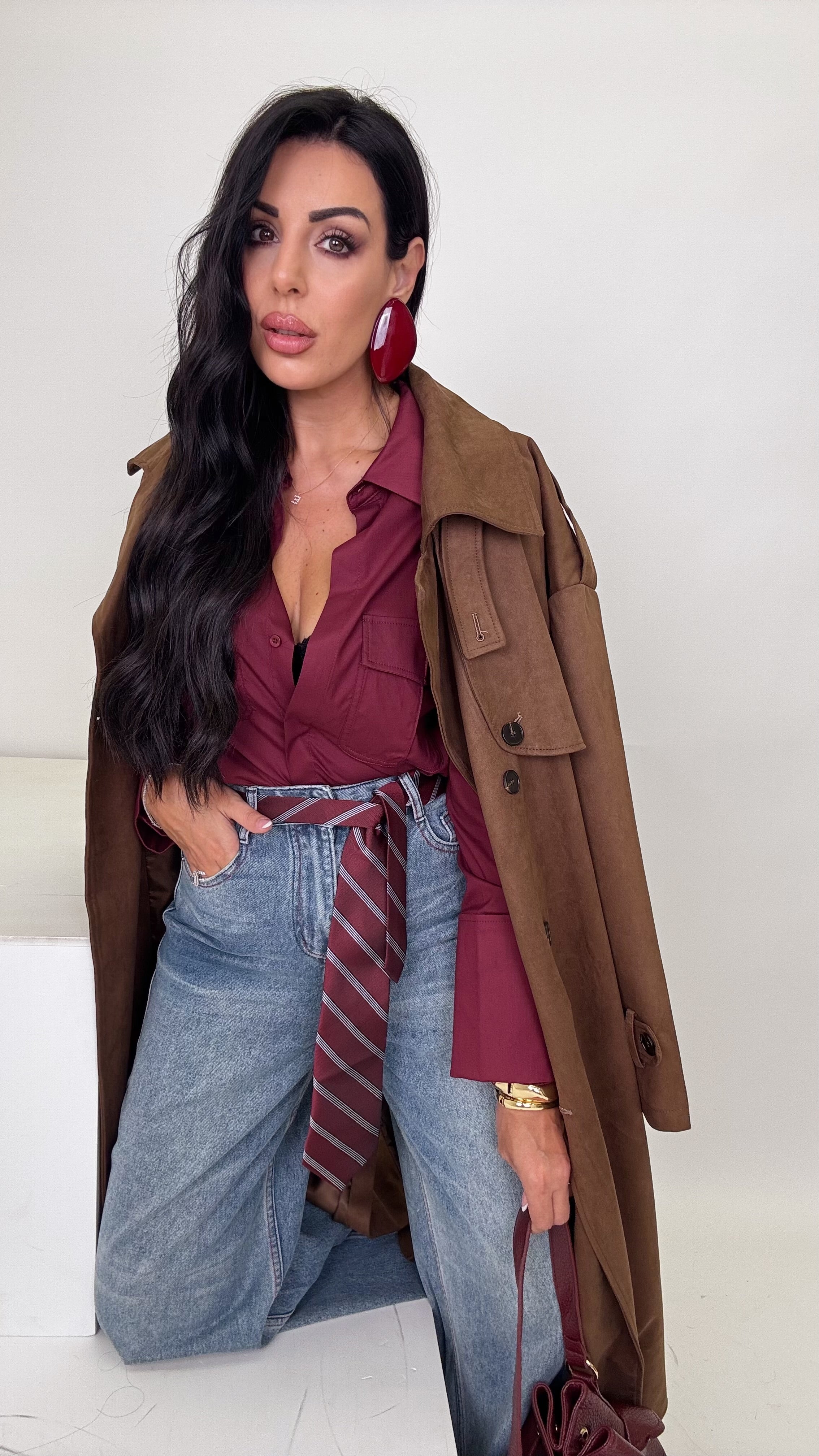 Trench renna Choco