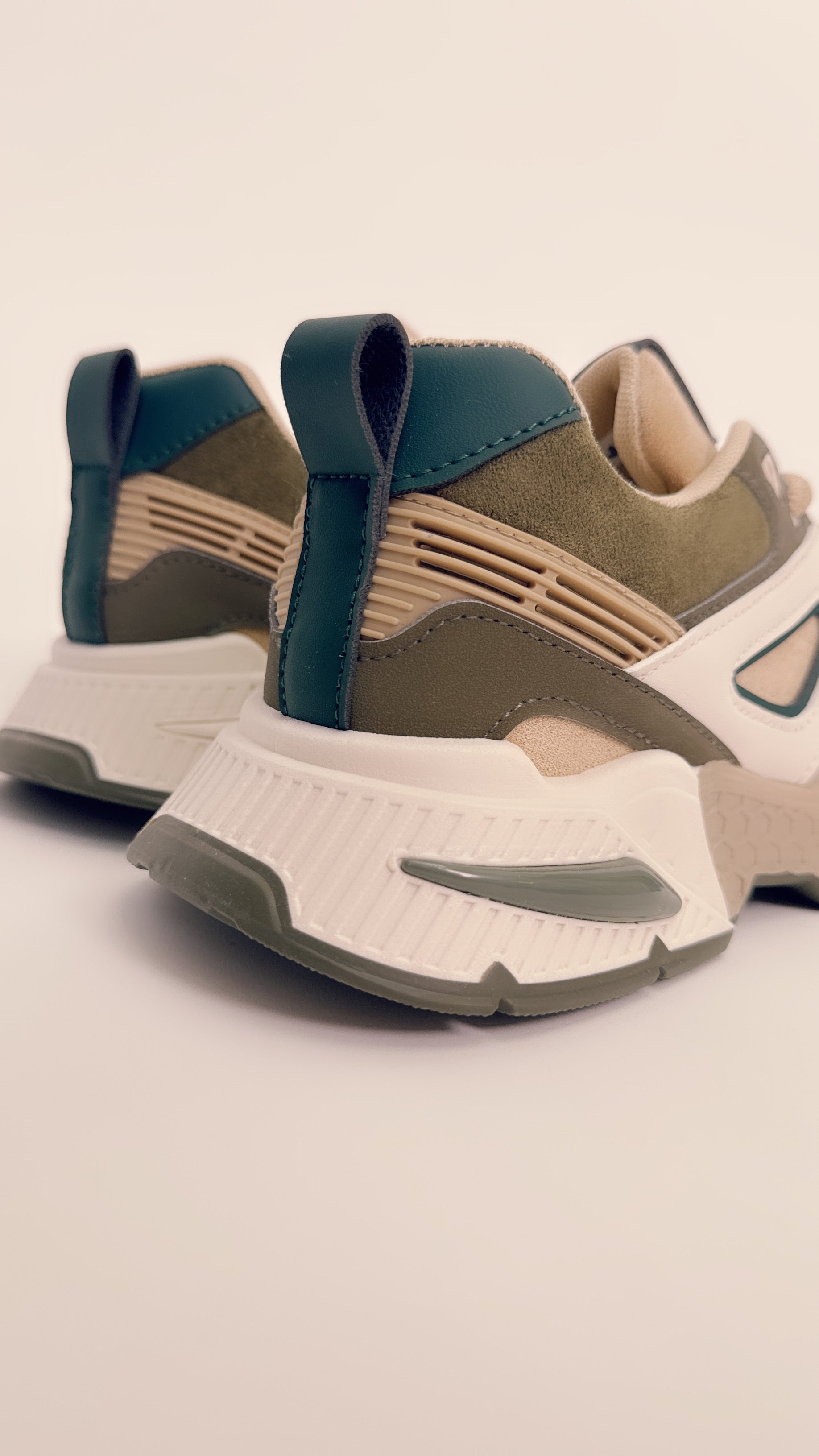 Sneaker beige&verde