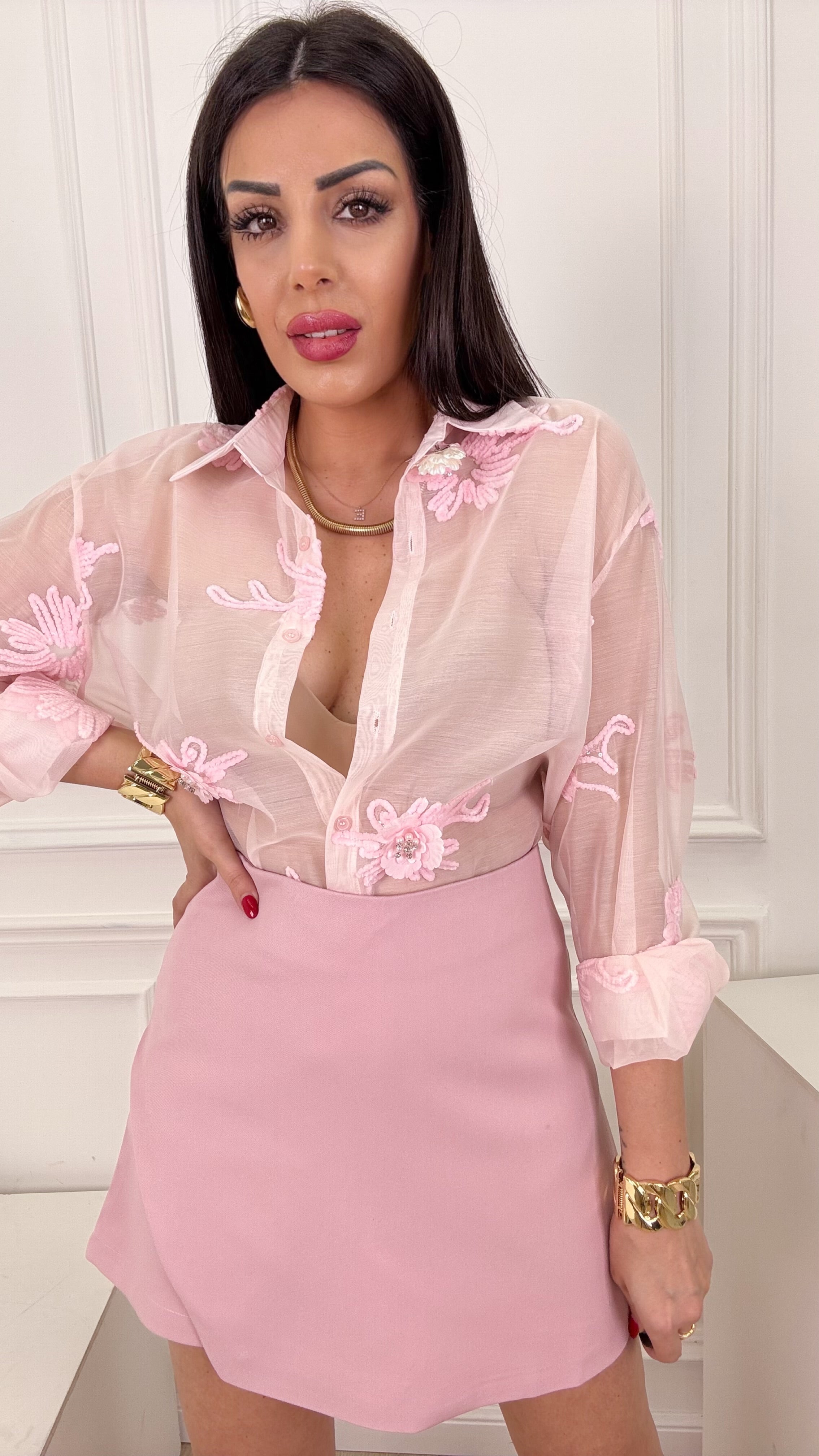 Camicia pink chiffon