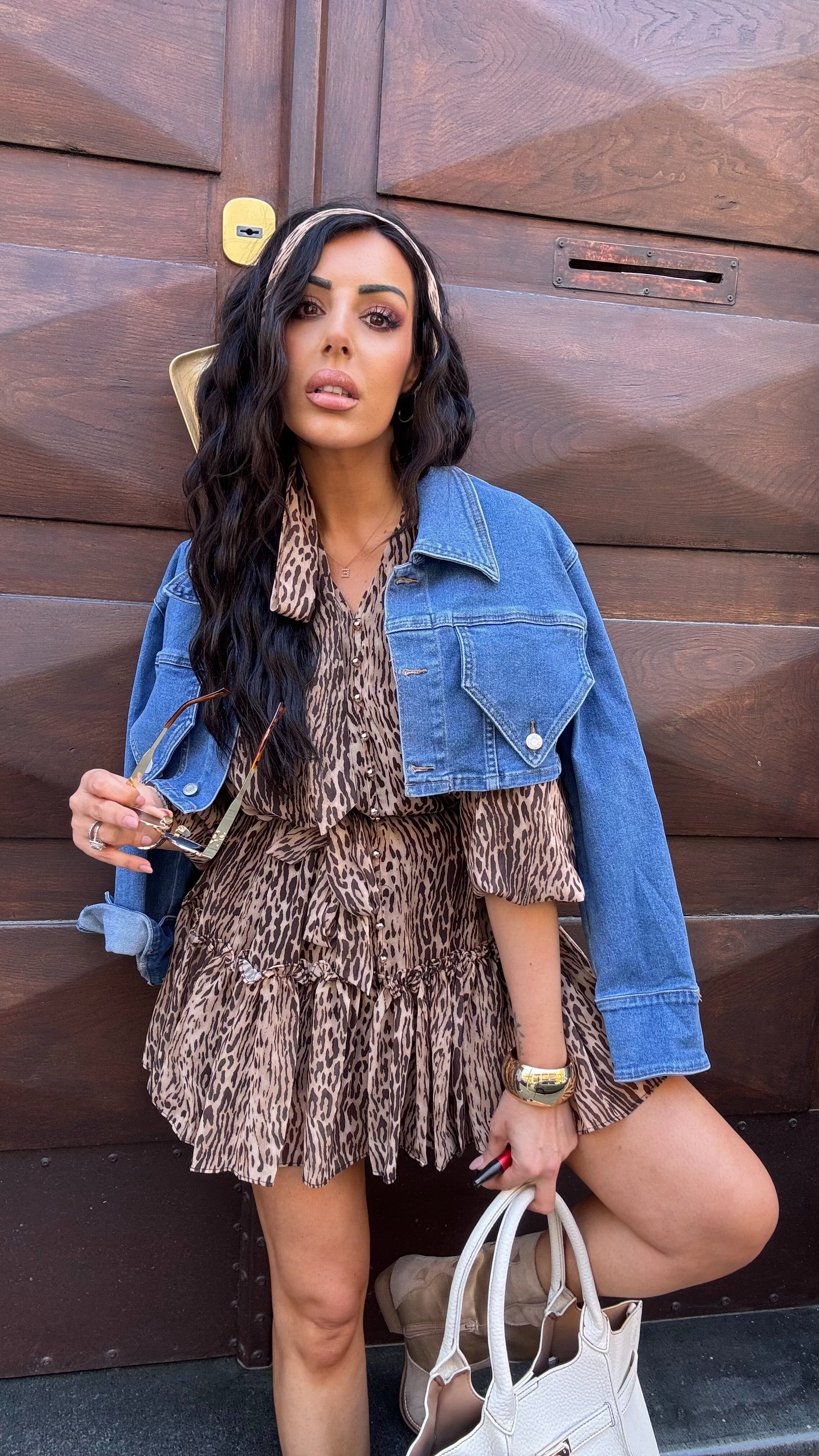 Giubbottino crop denim