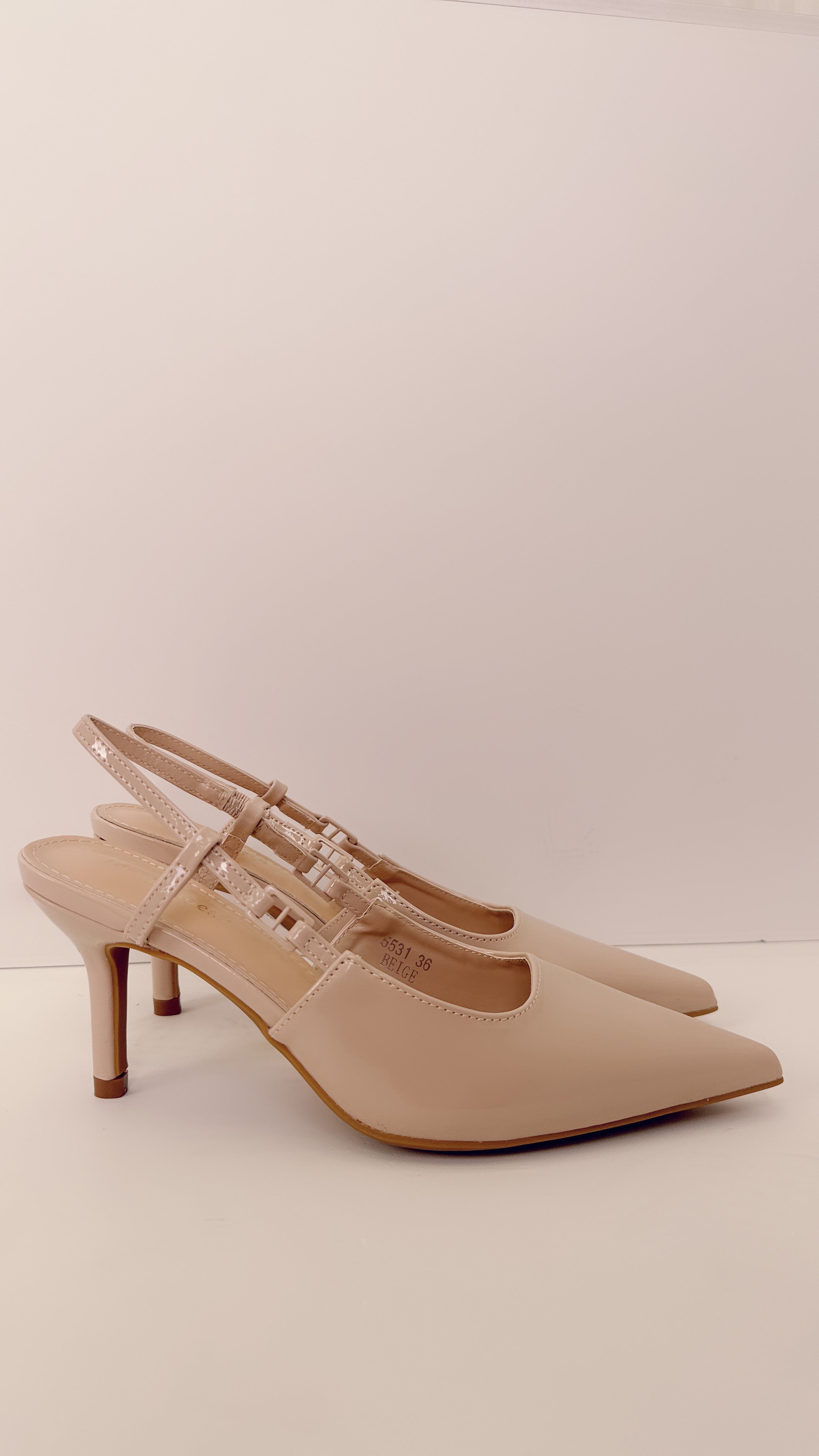 Slingback vernice nudo 5531
