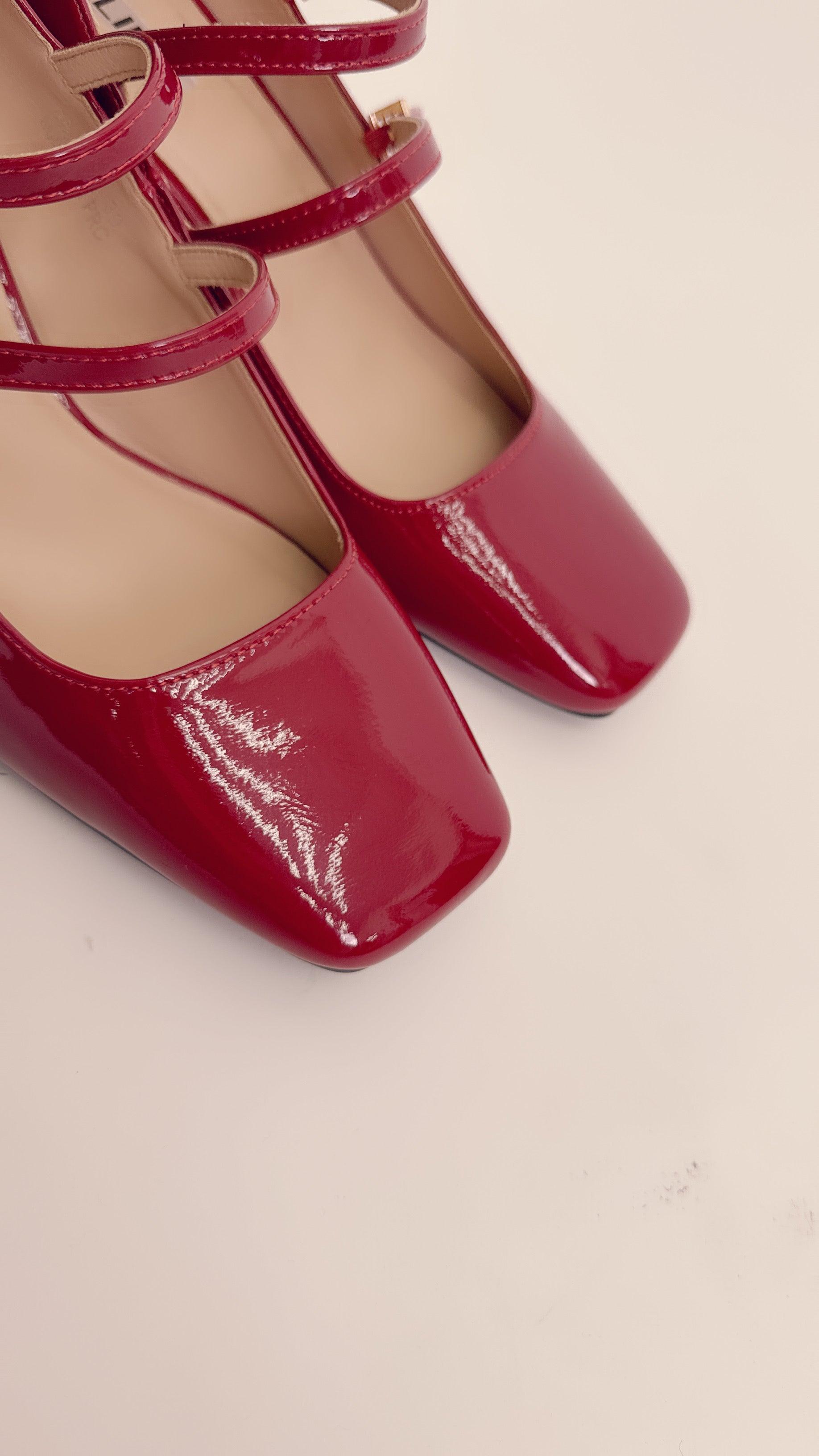 Ballerina con tacco bordeaux 95102
