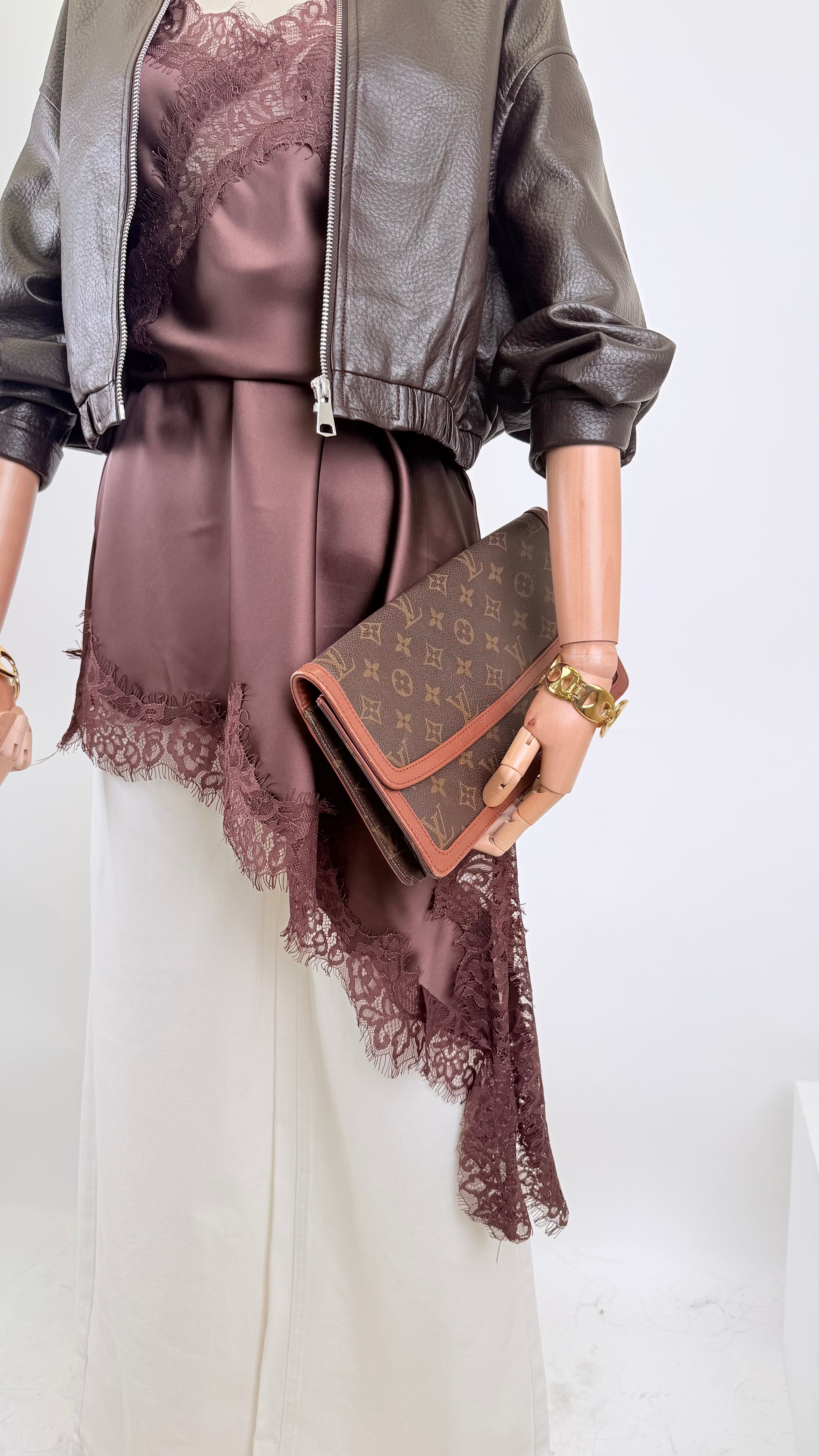 Abito satin choco