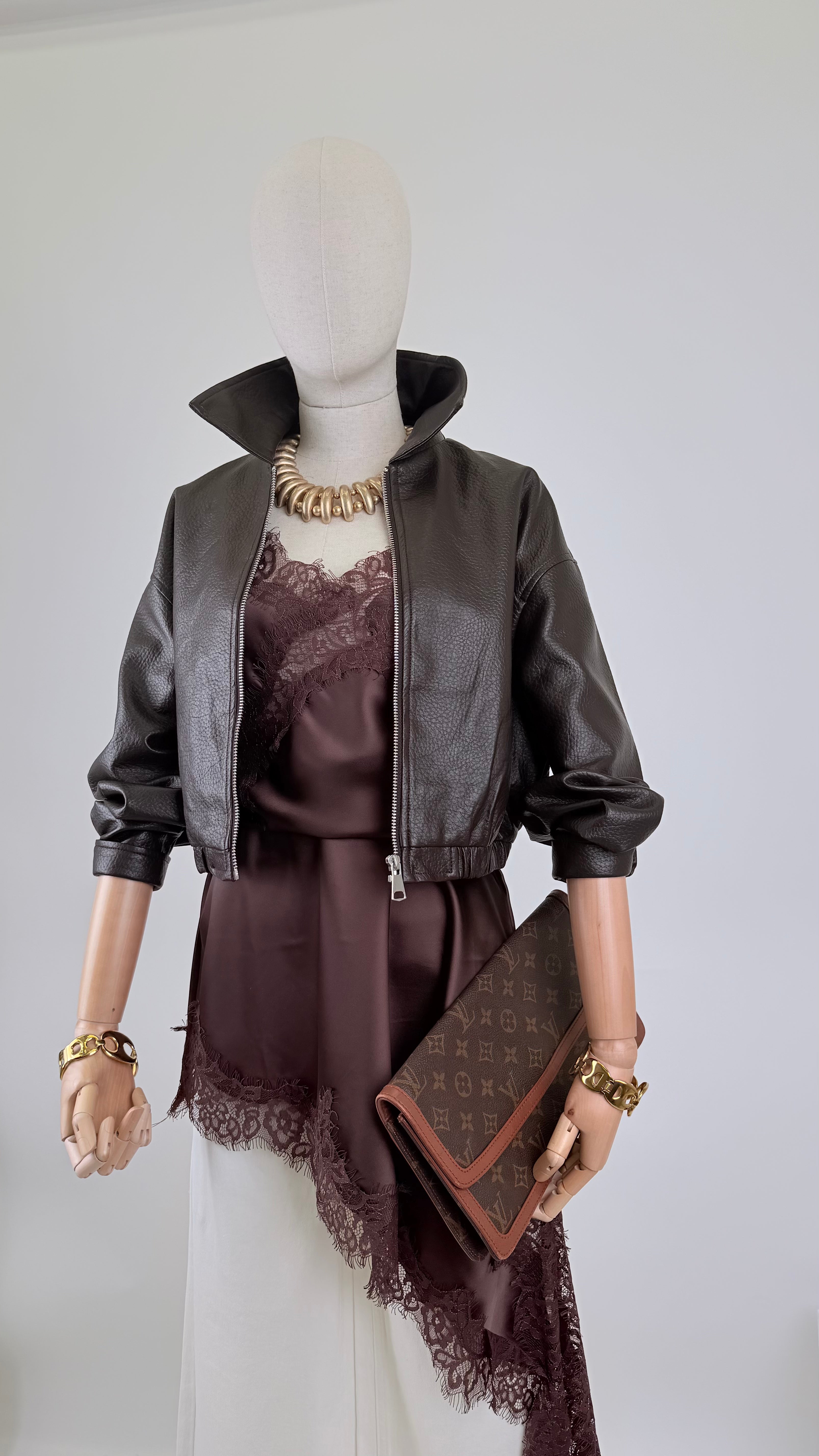 Abito satin choco