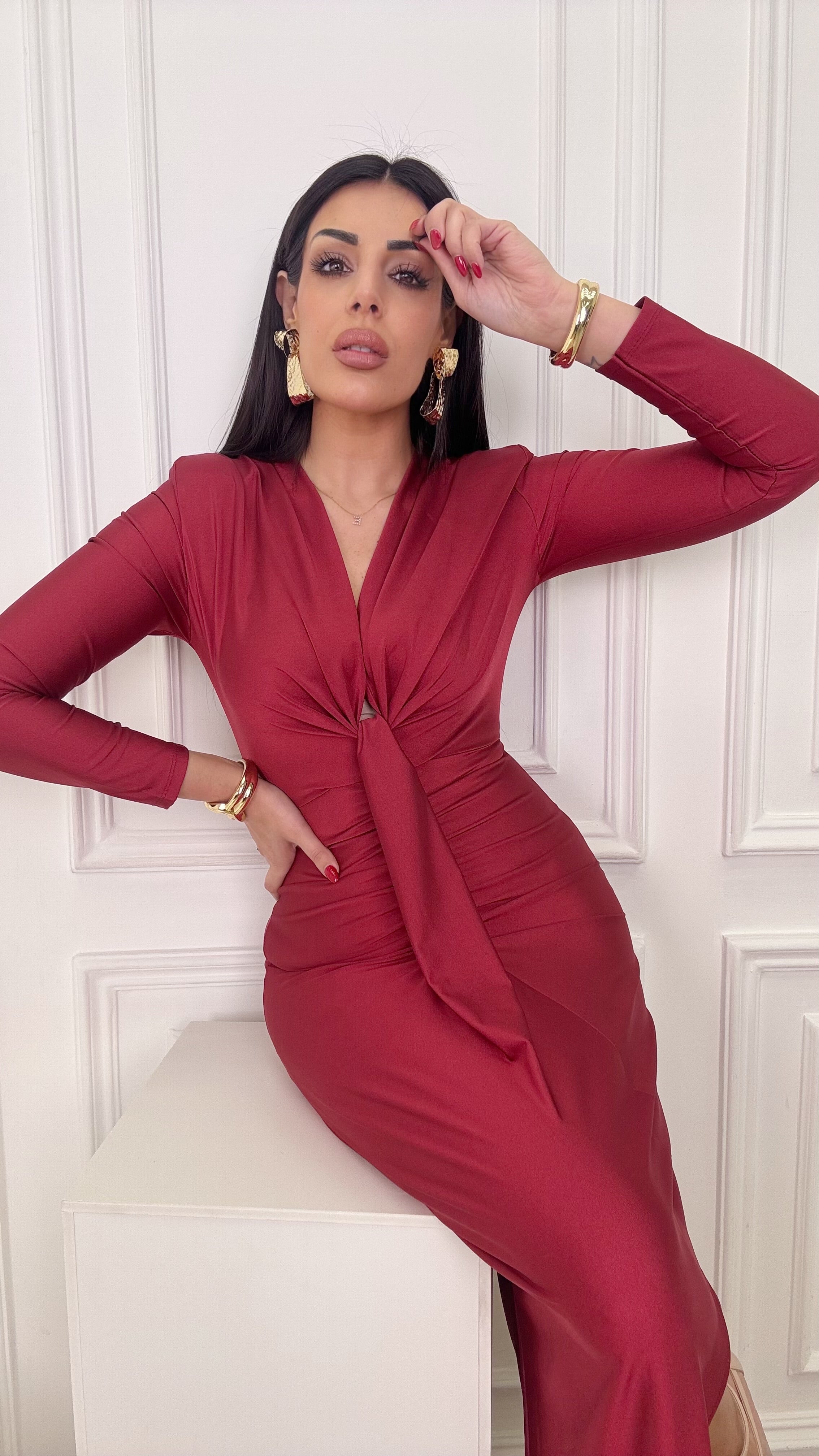 Dress savage bordeaux