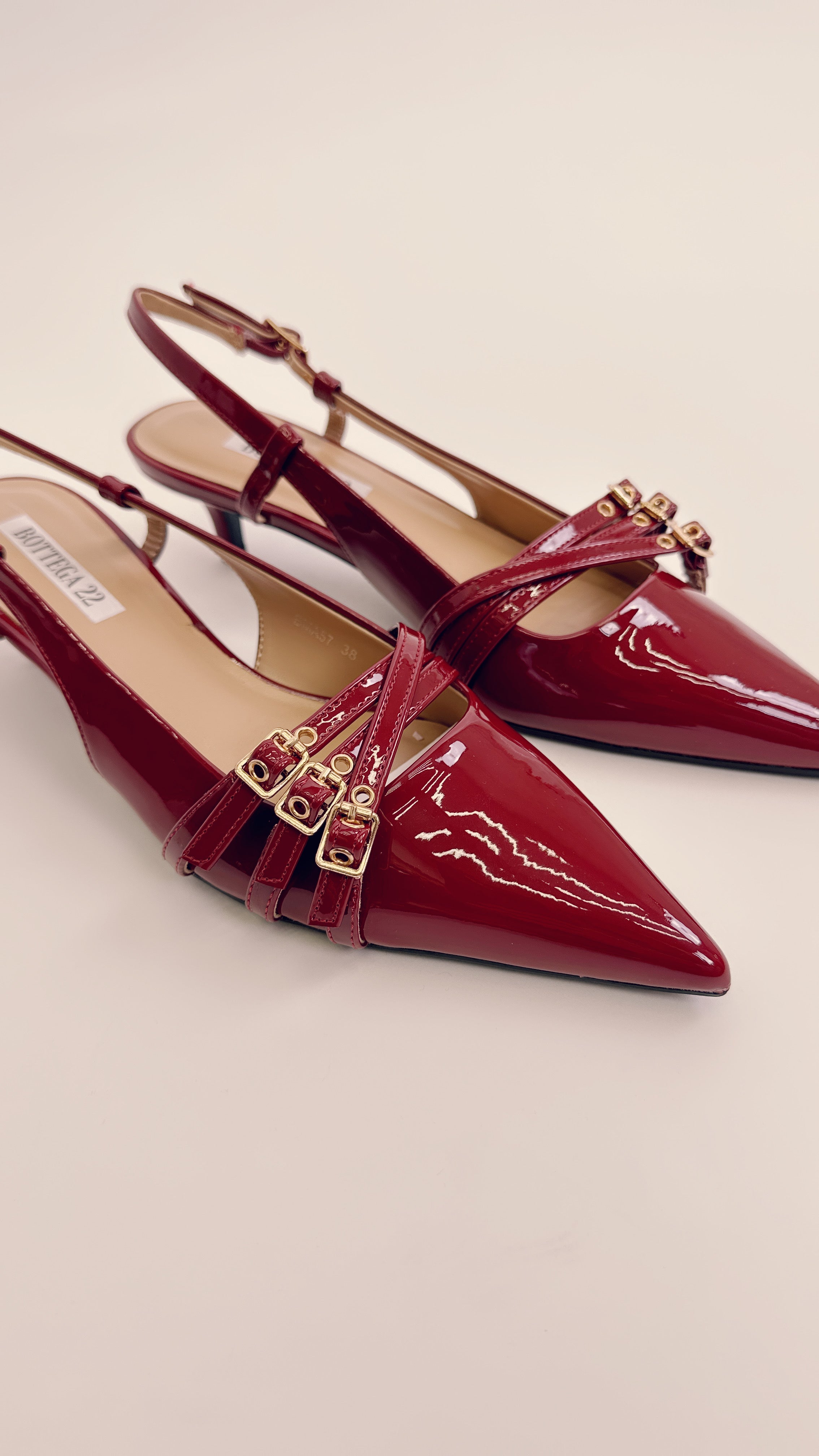 Slingback bordoux bma57