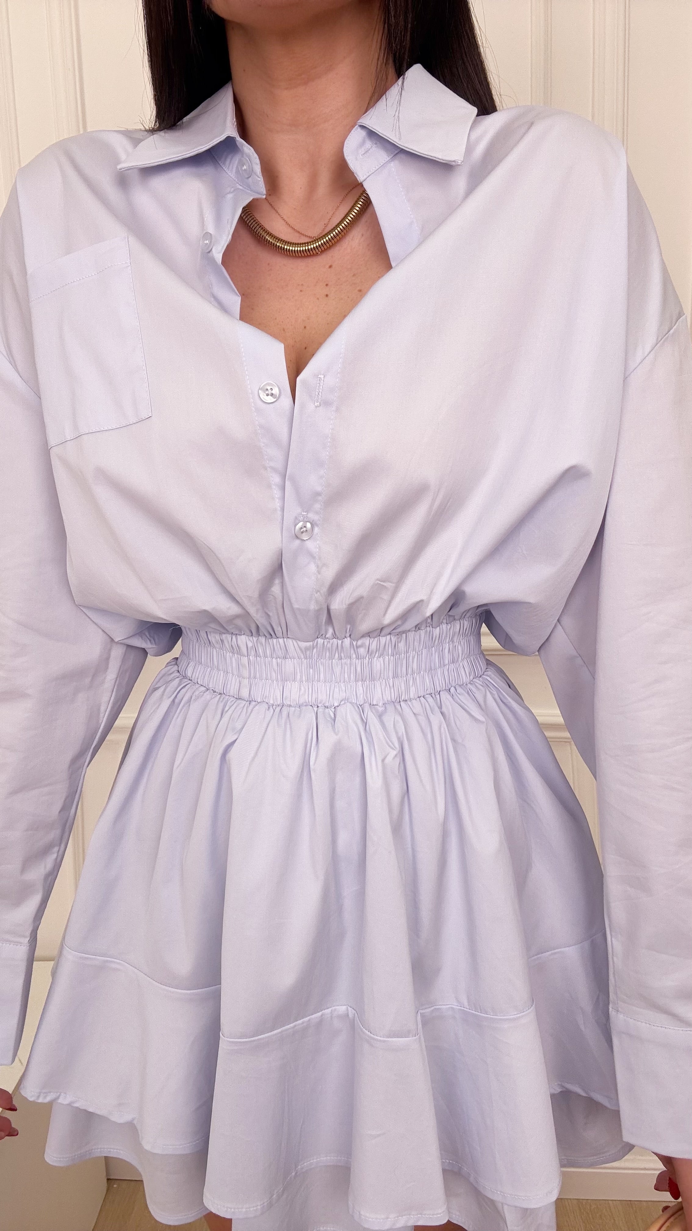 Abito camicia azzurro