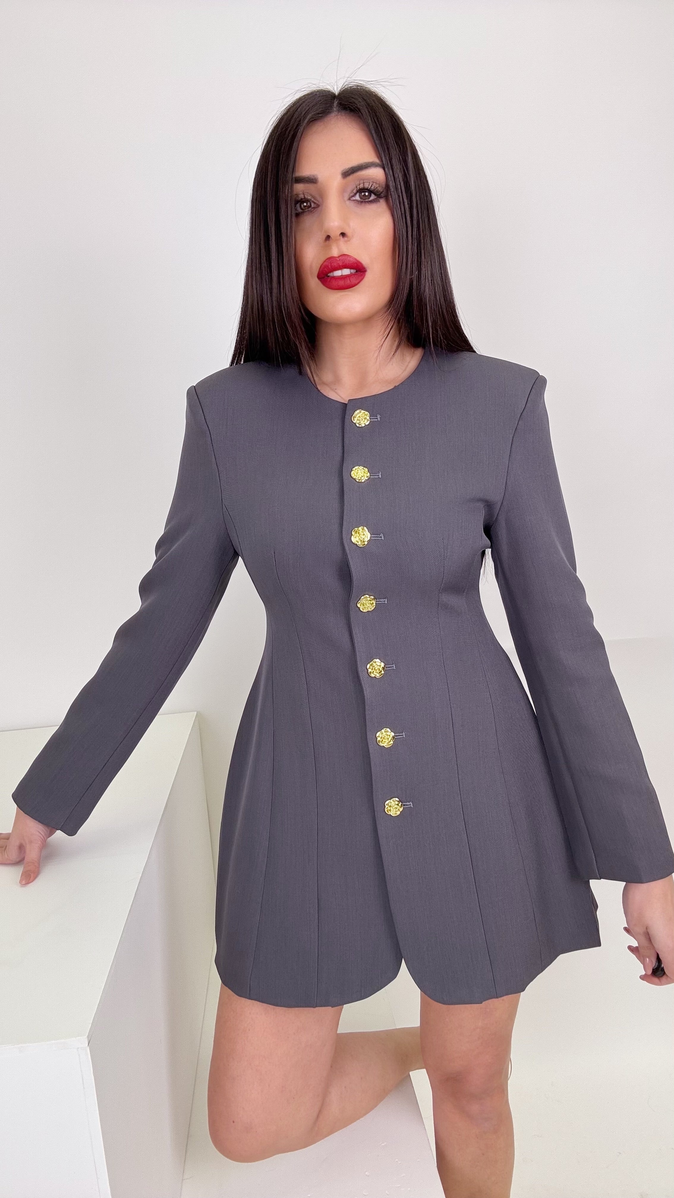 Abito strutturato grey