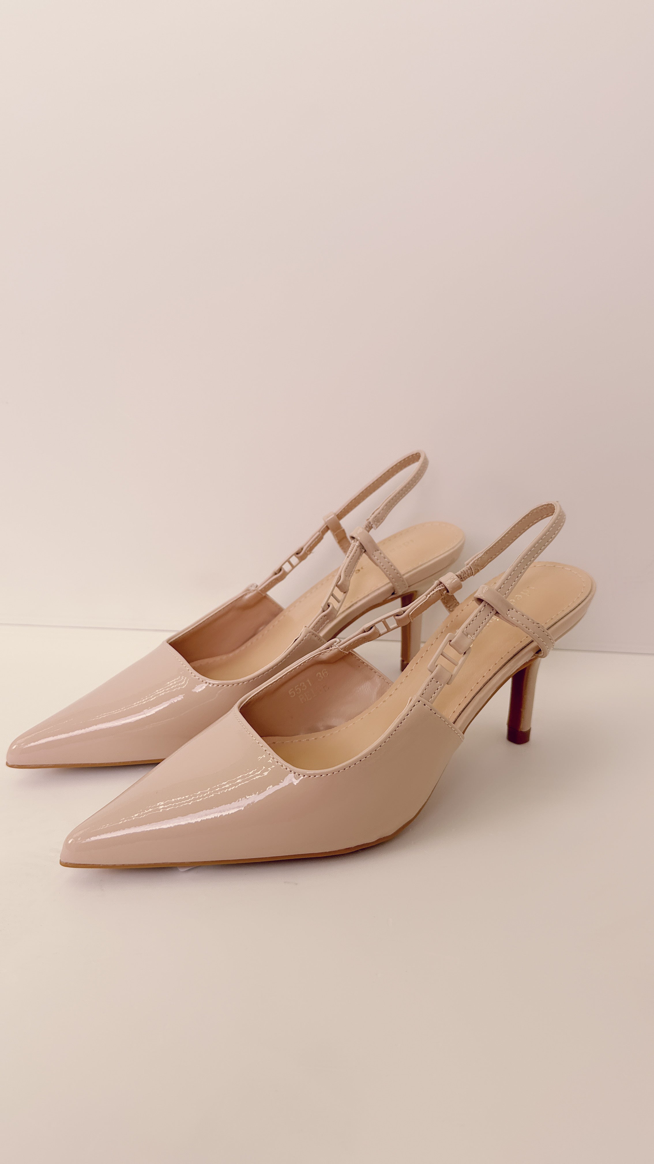 Slingback vernice nudo 5531