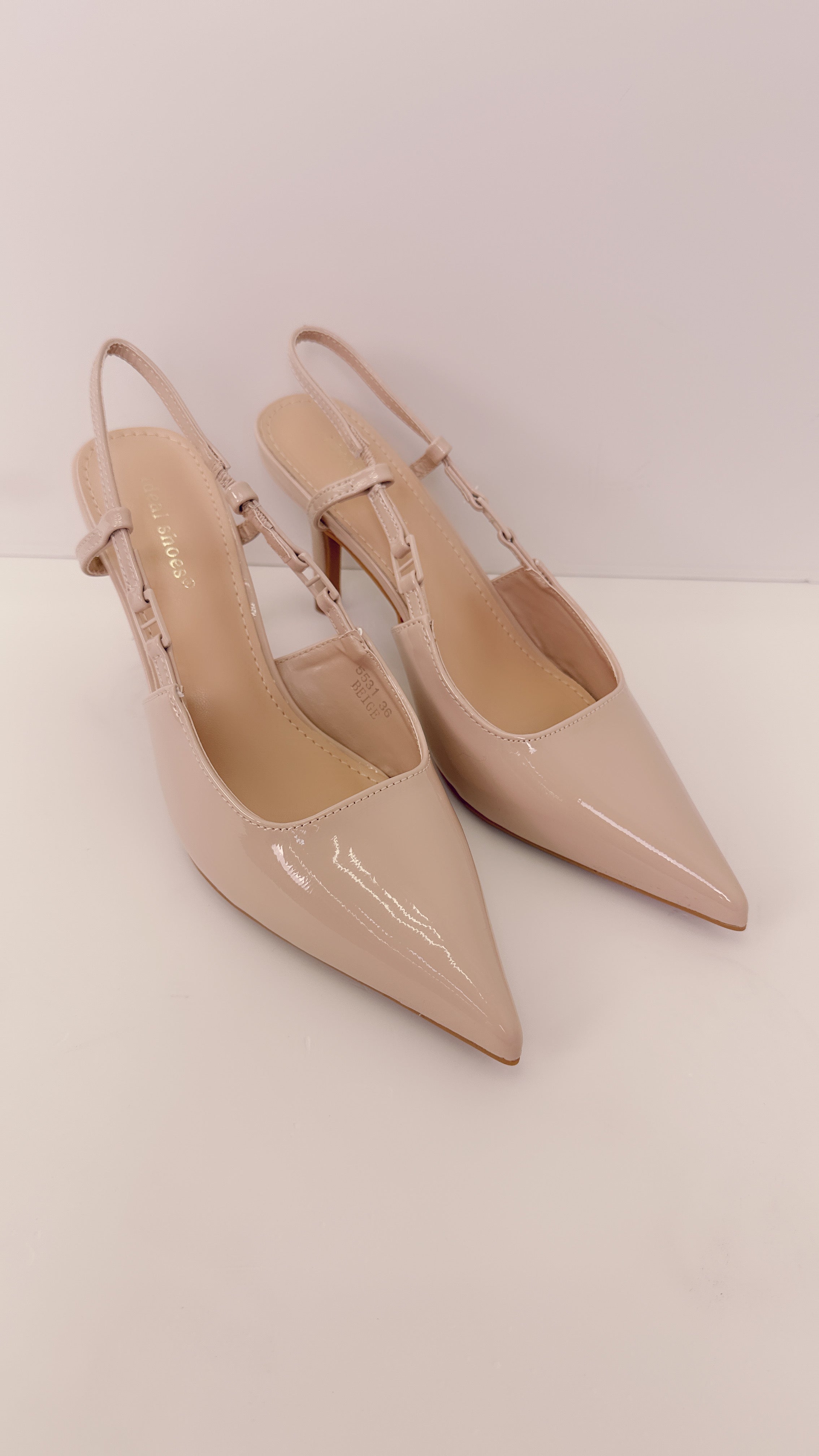 Slingback vernice nudo 5531