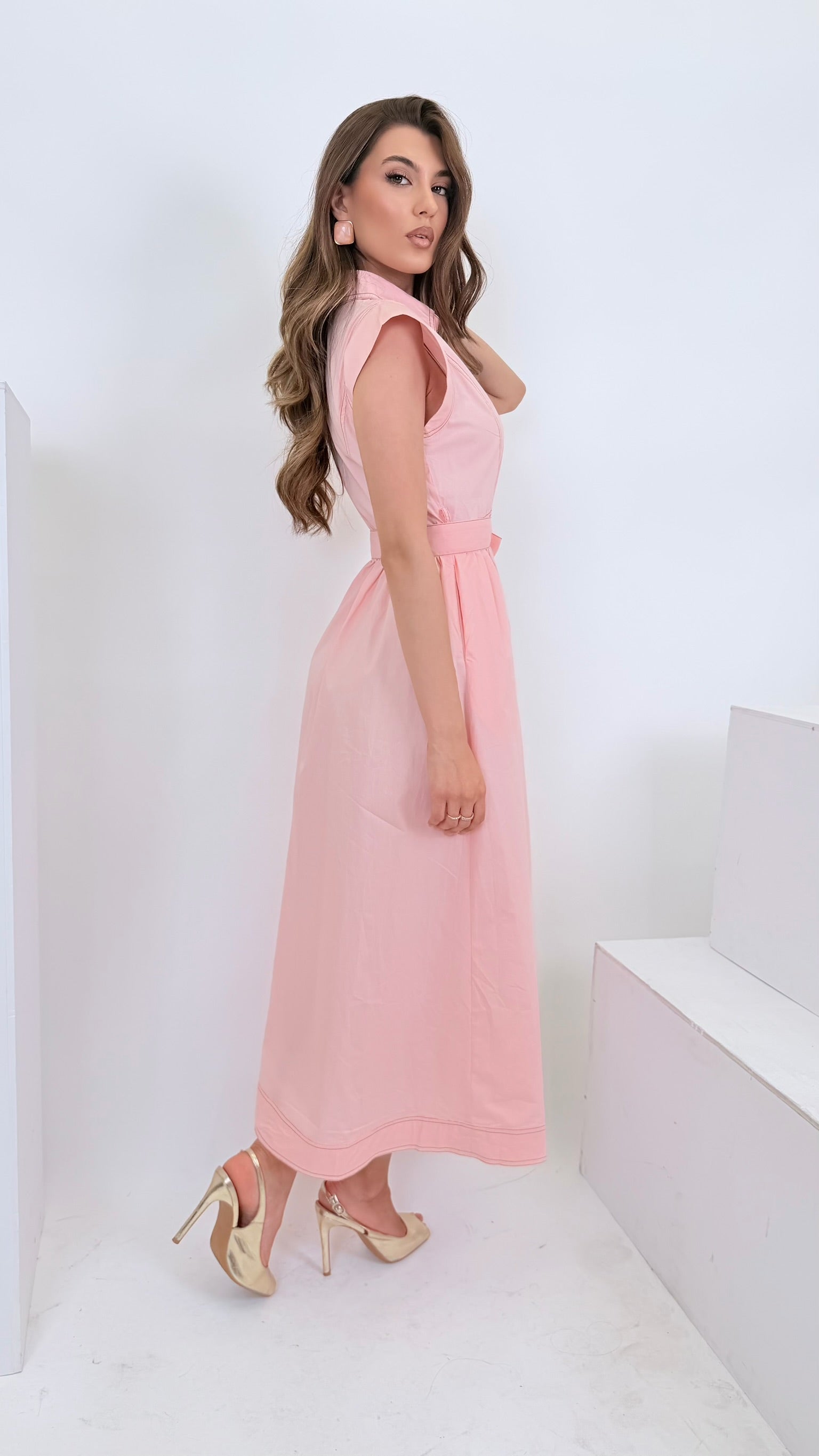 Abito chemisier rosa