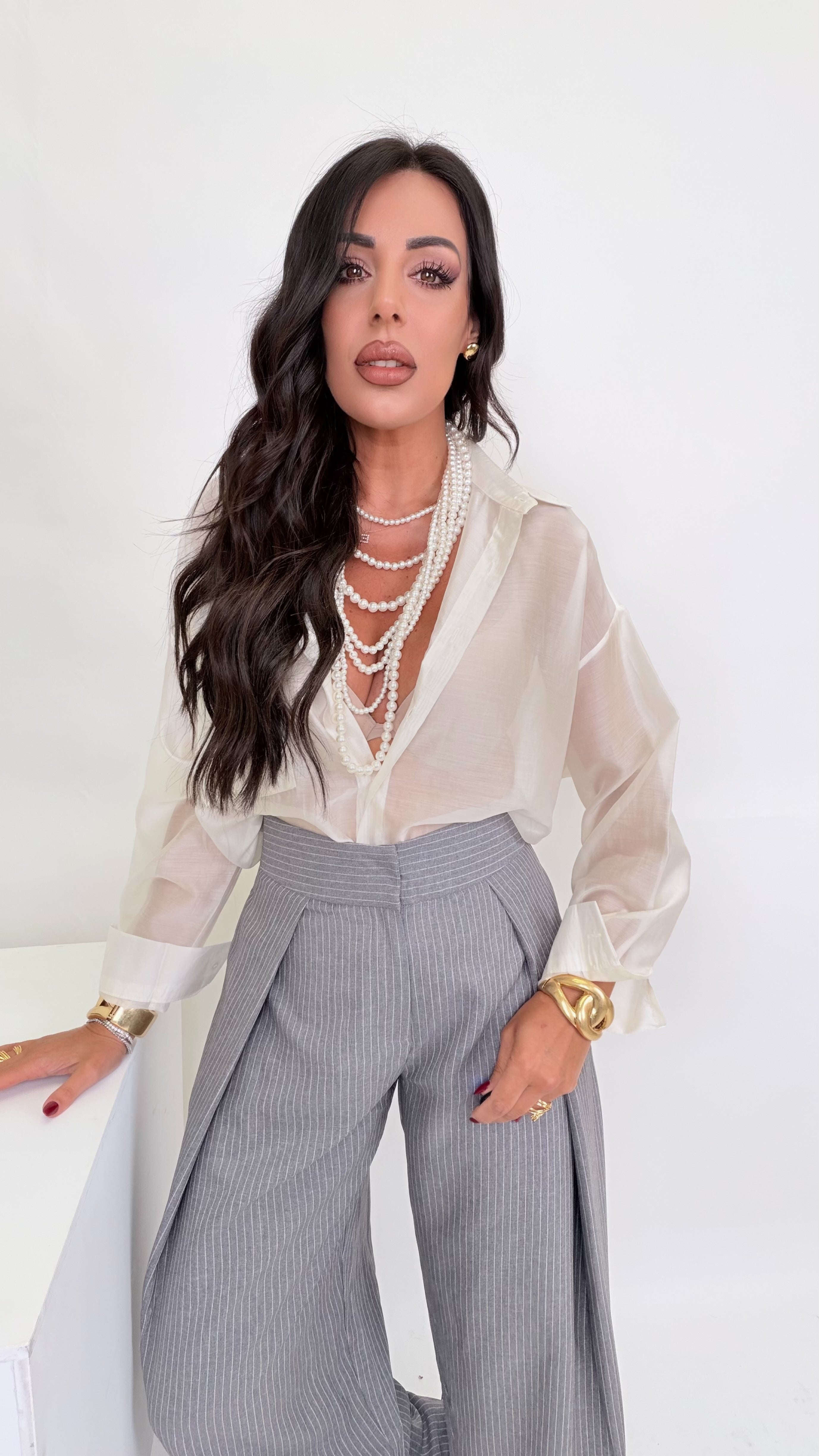 Camicia extra light panna