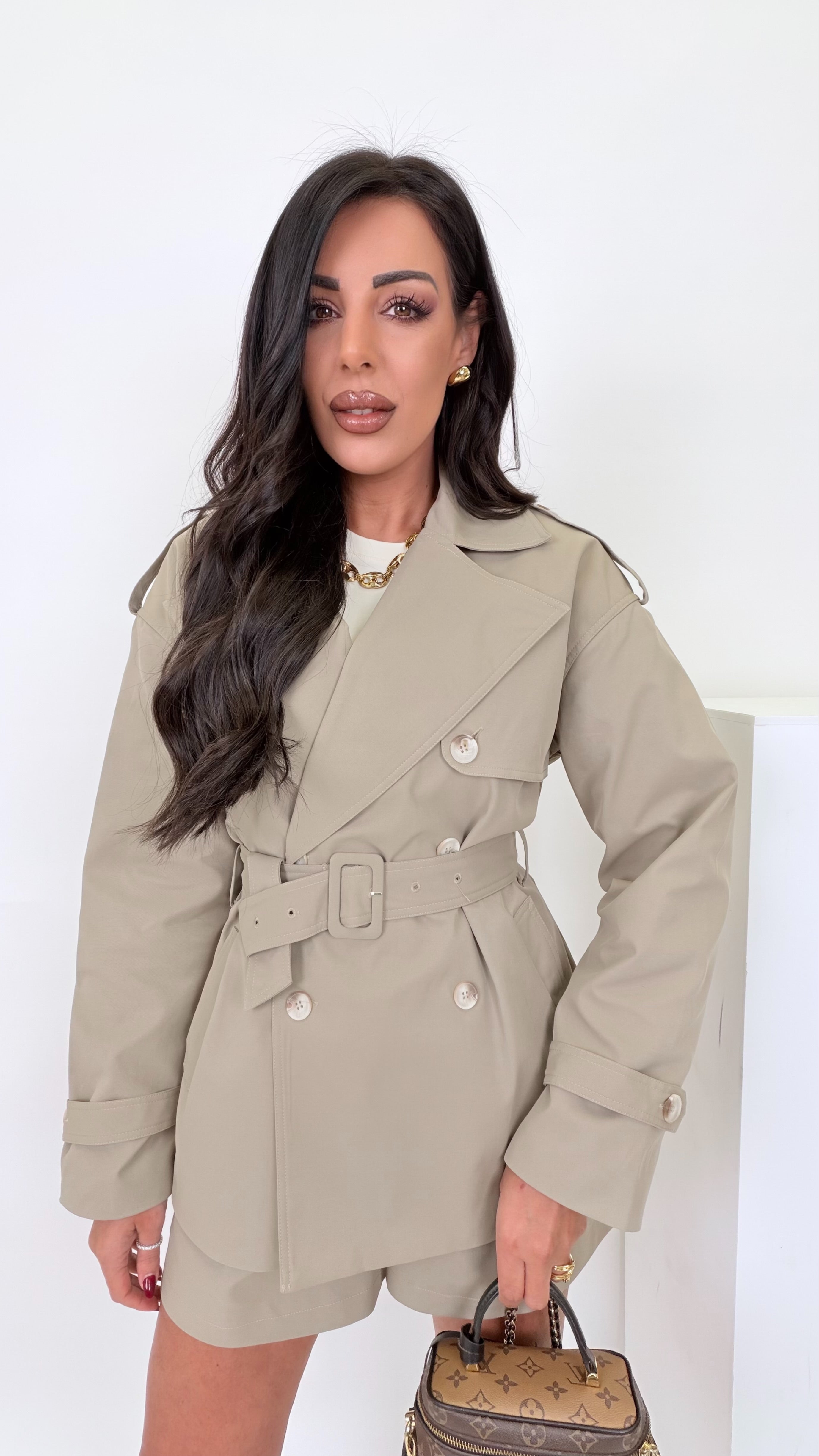 Trench corto + cintura