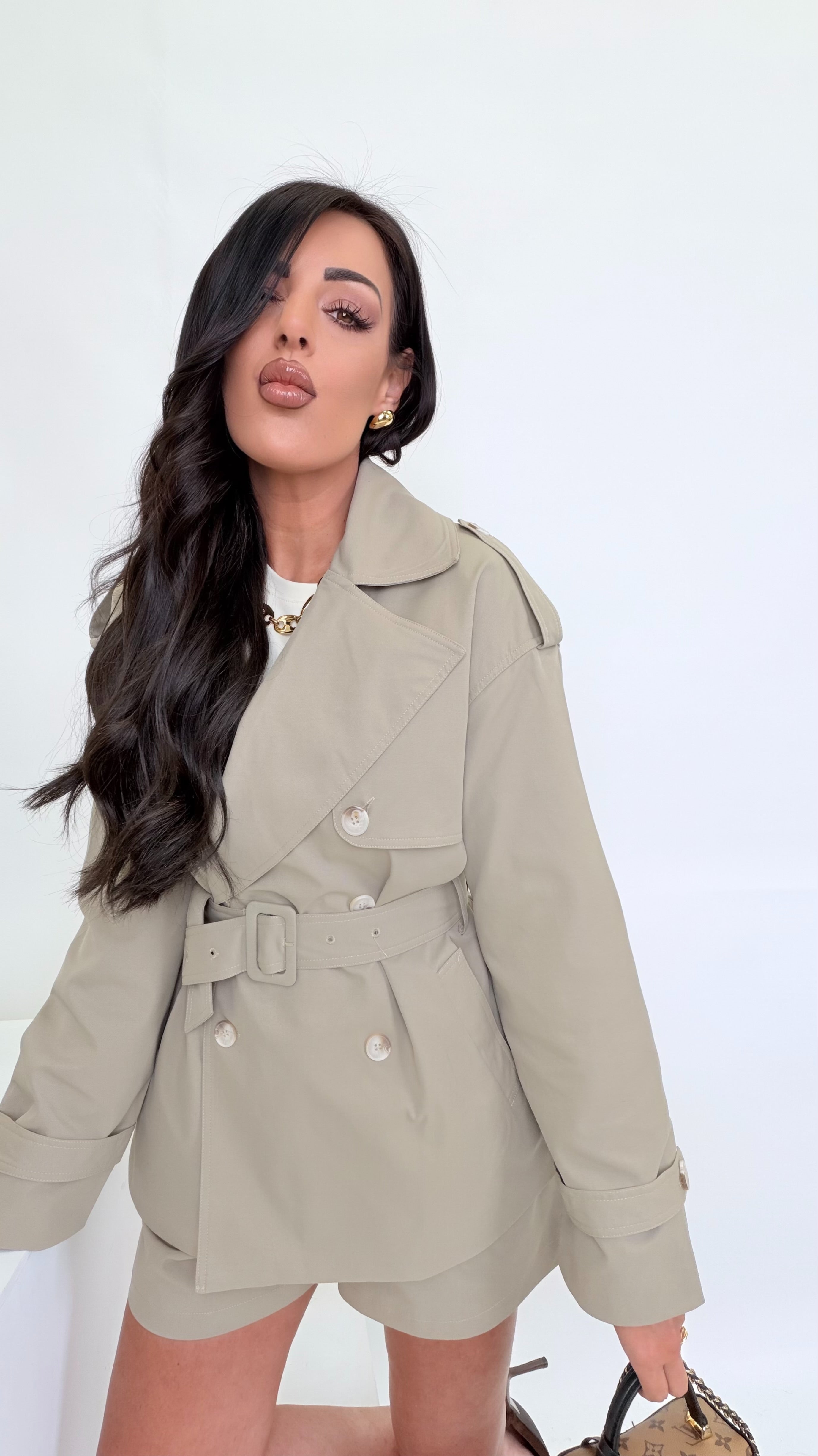 Trench corto + cintura